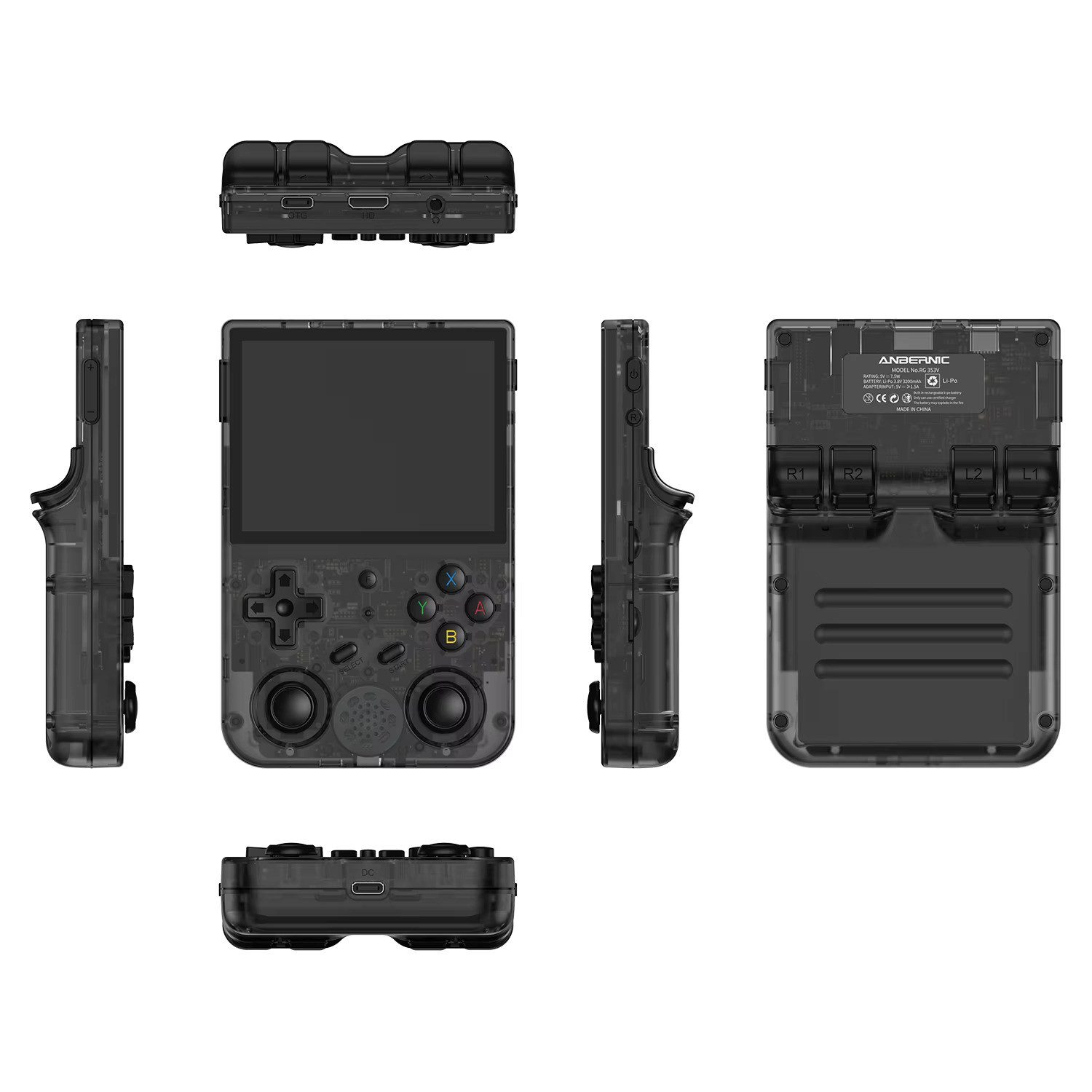 ANBERNIC RG353V Handheld Retro-Spielkonsole, Dual OS, 64G, Retro, Handheld, Spielekonsole, Mario, Zelda