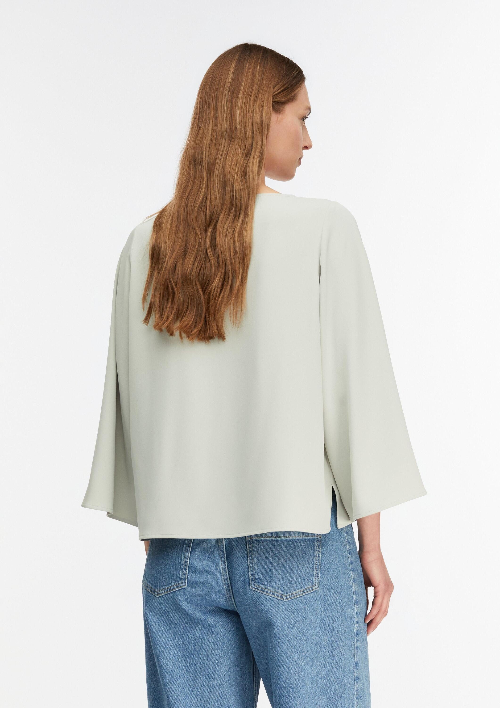 comma Kurzarmbluse Bluse Fließende Bluse mit weiten Ärmeln