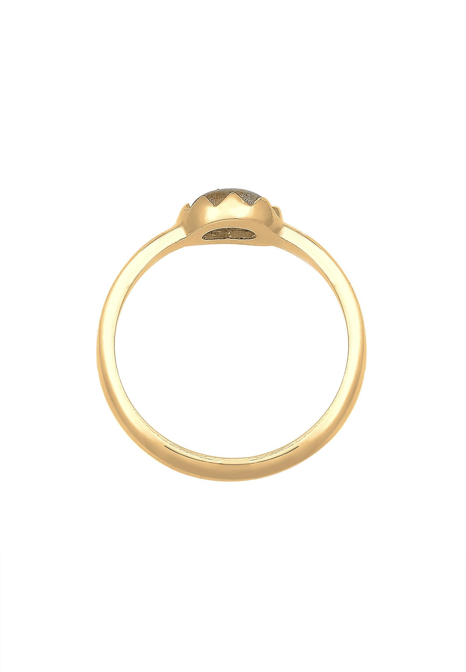 Elli Verlobungsring Labradorit Grau 925 Sterling Silber
