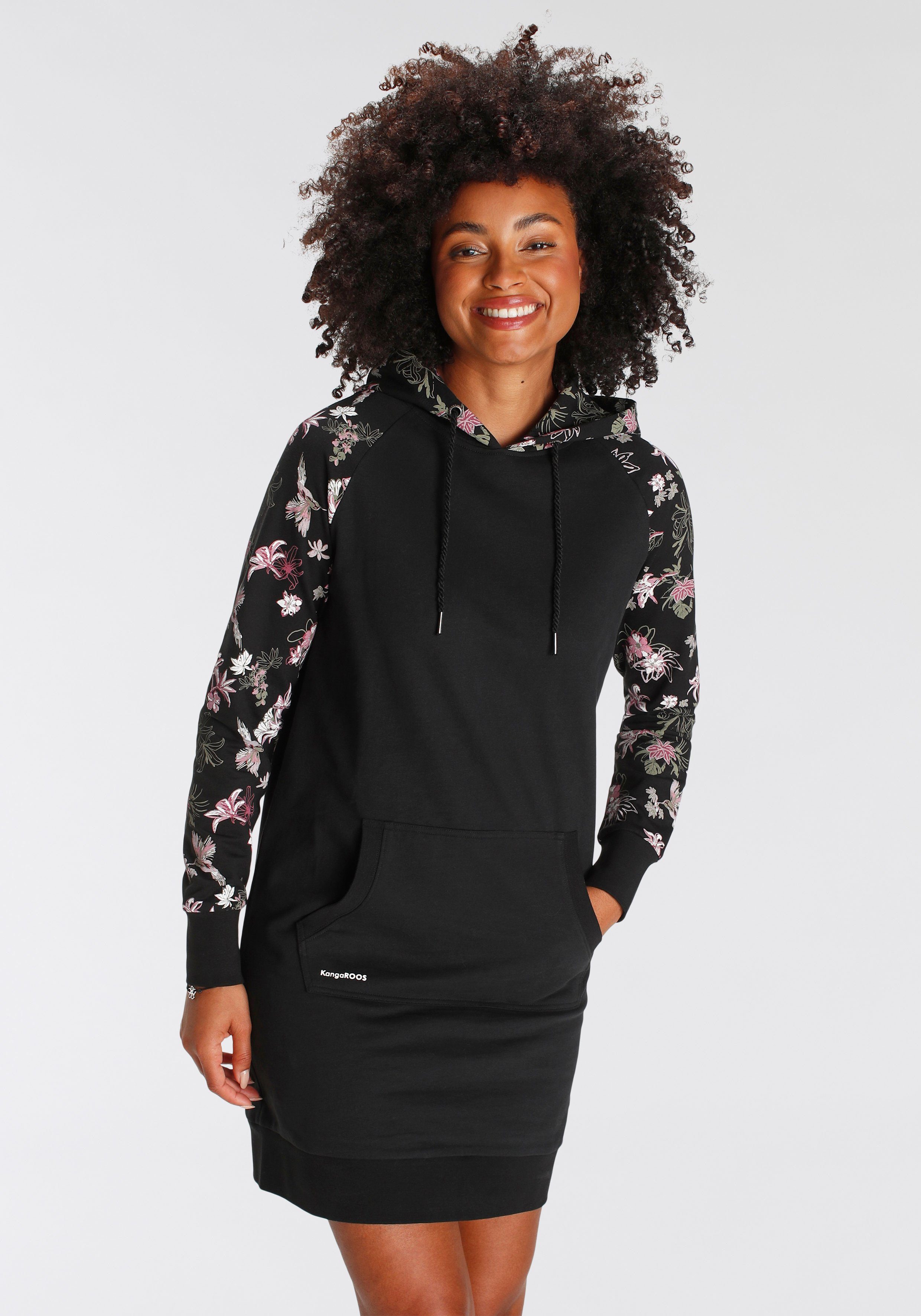 KangaROOS Sweatkleid knielang, figurumspielend, aus angerauter Sweatware, m günstig online kaufen