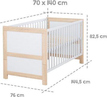 roba® Babymöbel-Set Matilda, (Spar-Set, 2-St., Gitterbett, Wickelkommode)