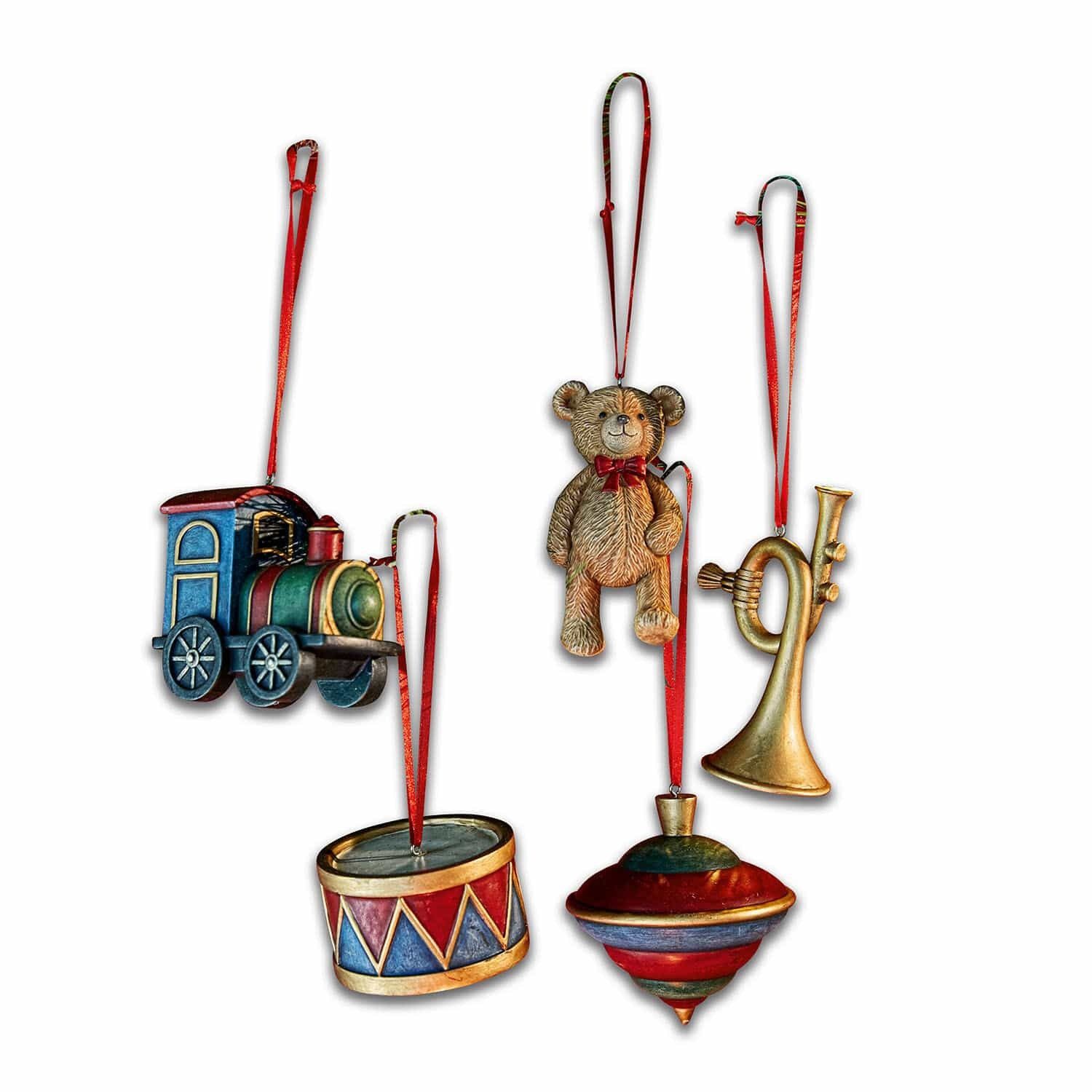 Christbaumschmuck Anhänger 5er Set Dassa bunt