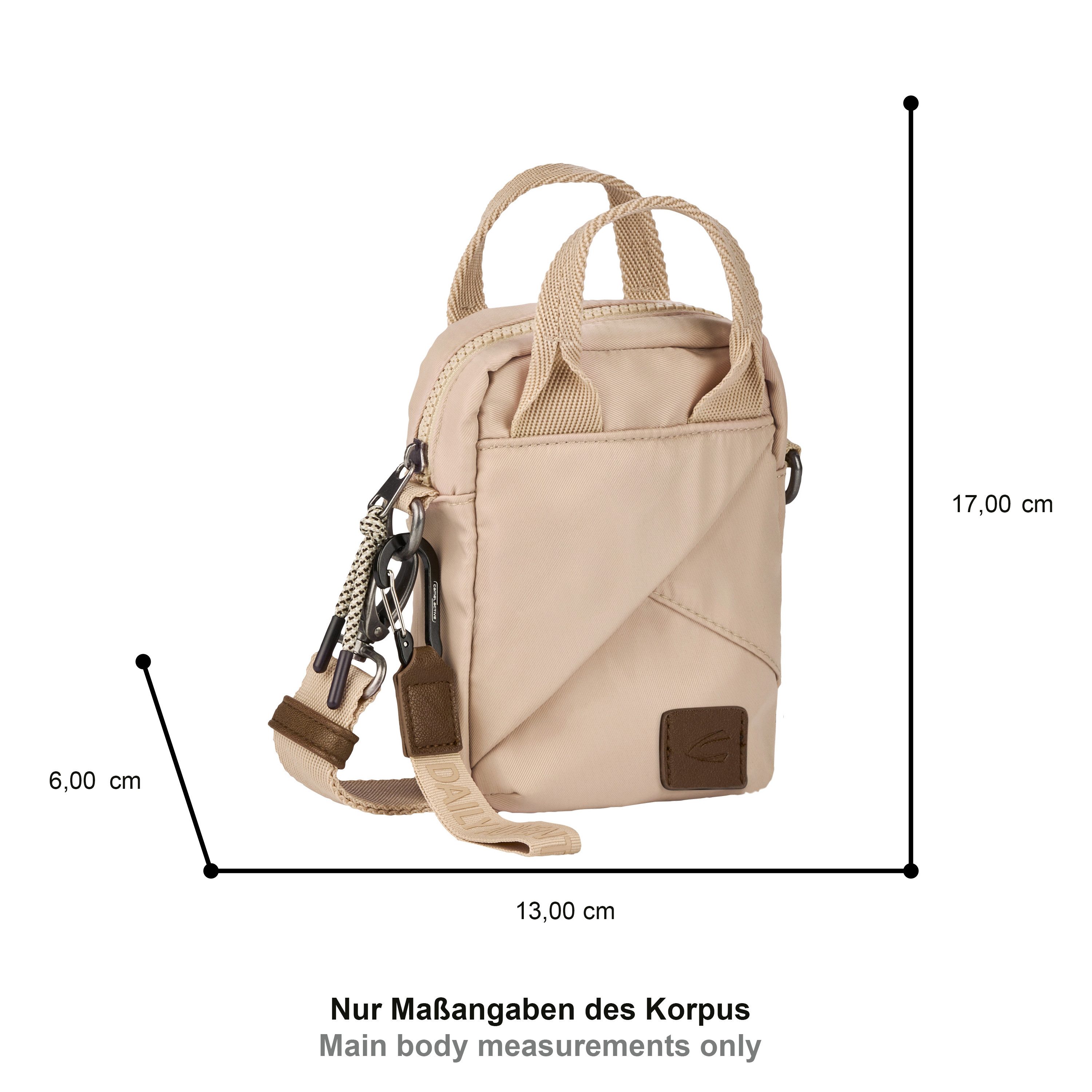 camel active Handytasche Aurum (Set, 2-tlg., abnehmbare Anhänger), aus recyceltem Polyester in Nylonstruktur, leicht & mit feinen Details