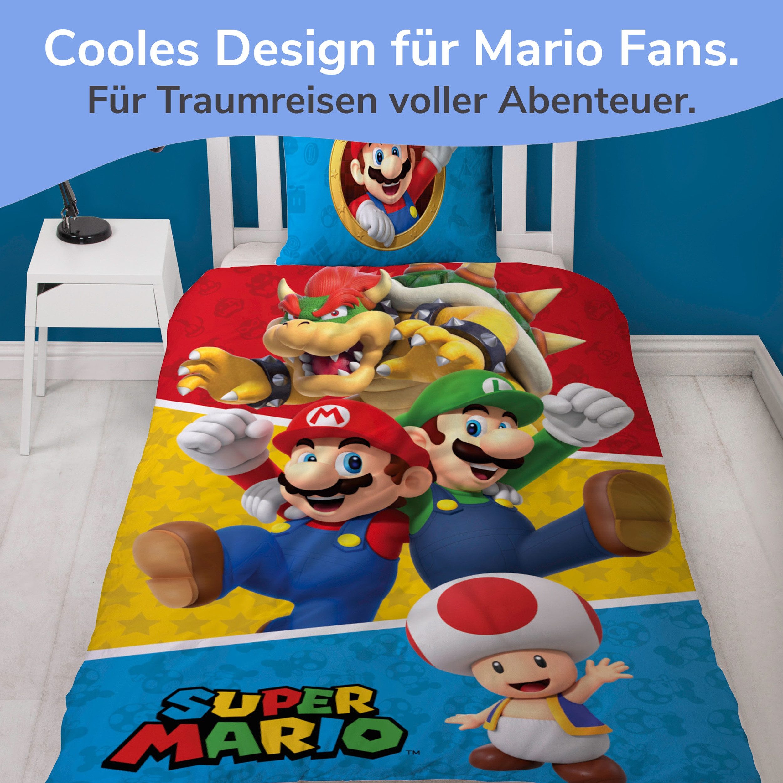 Familando Kinderbettwäsche Super Mario Splitter - günstig online kaufen