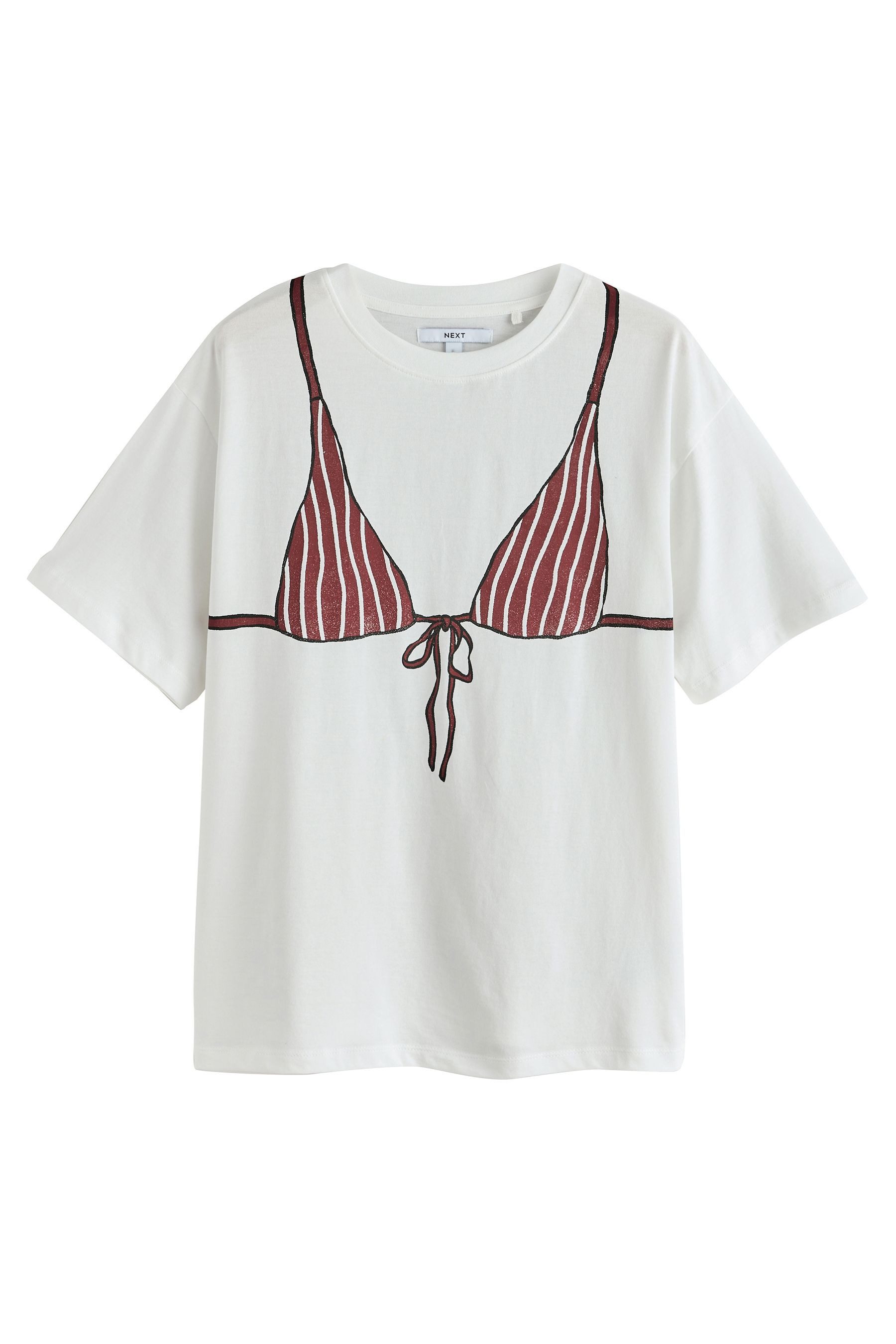 Next T-Shirt Kurzarm-T-Shirt mit Grafik, Bikini (1-tlg)
