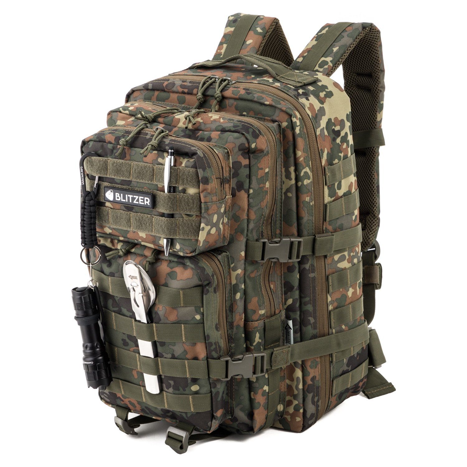 Rucksack Army Commando-Industries II US Pack Assault BW-Flecktarn