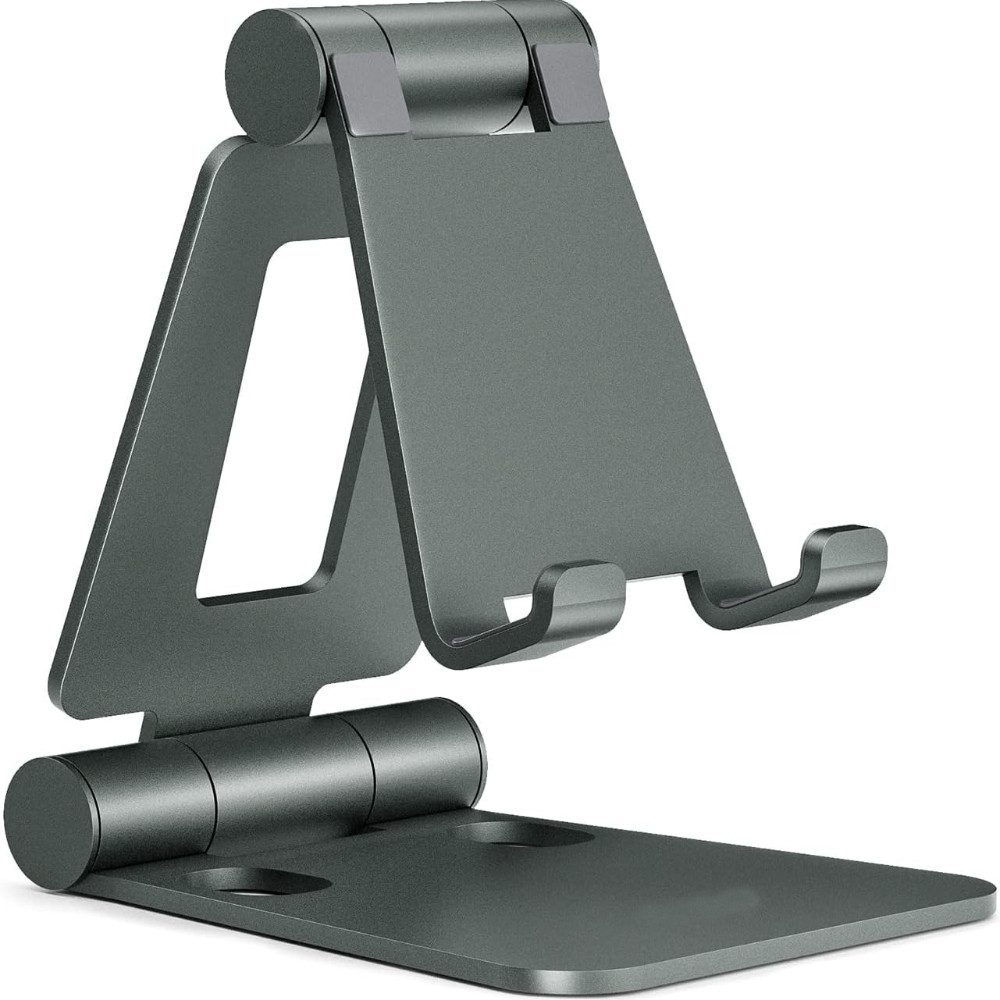 Blusmart Smartphone-Halterung Verstellbarer Handyhalter, (bis 8,00 Zoll, Faltdesign, tragbar und tragbar., Aus Aluminiumlegierung, robust und langlebig., Funktioniert auf allen Mobiltelefonen)