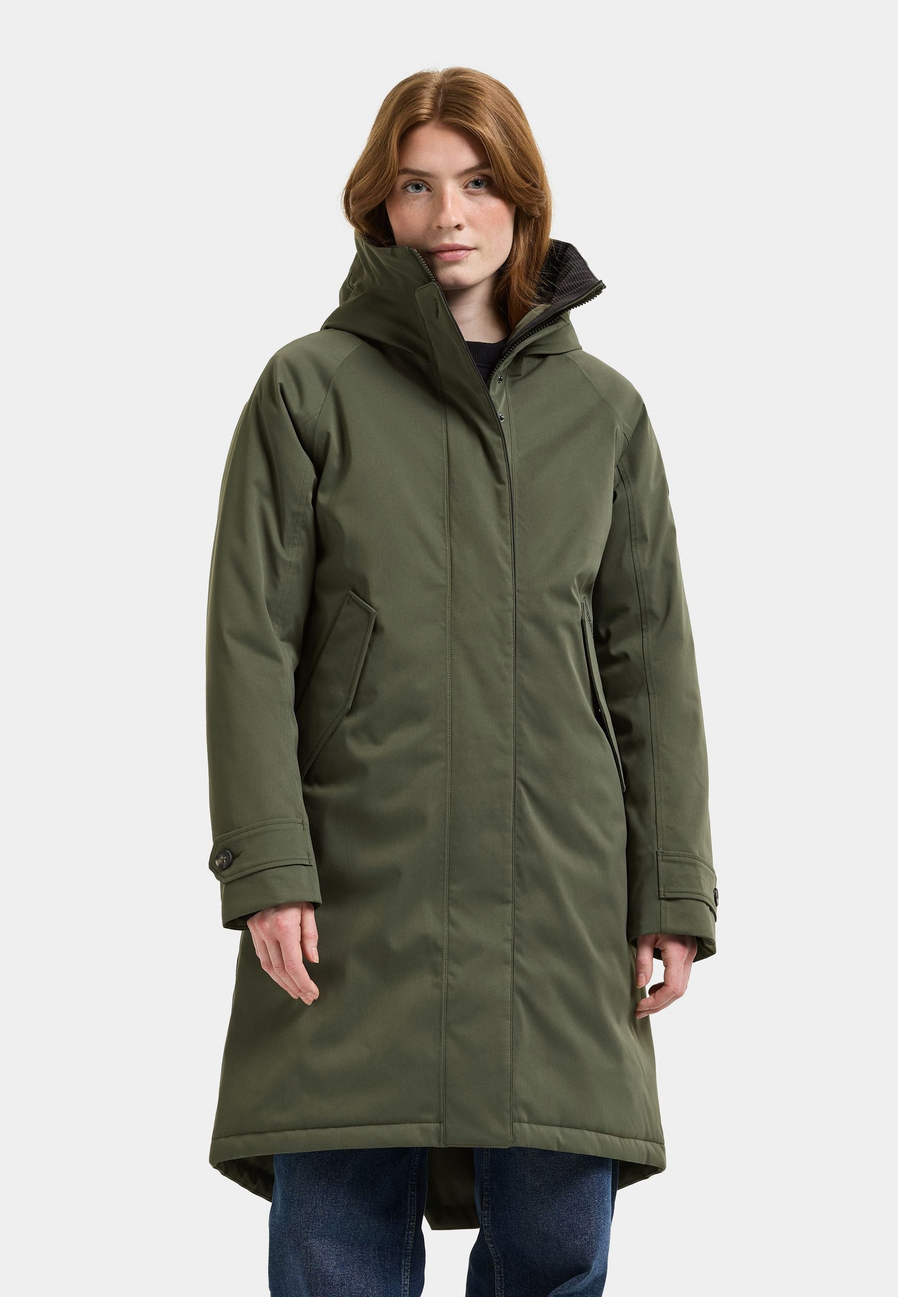 Didriksons Winterjacke Damen Wintermantel Wasserdicht LUNA mit Kapuze mit Taschen