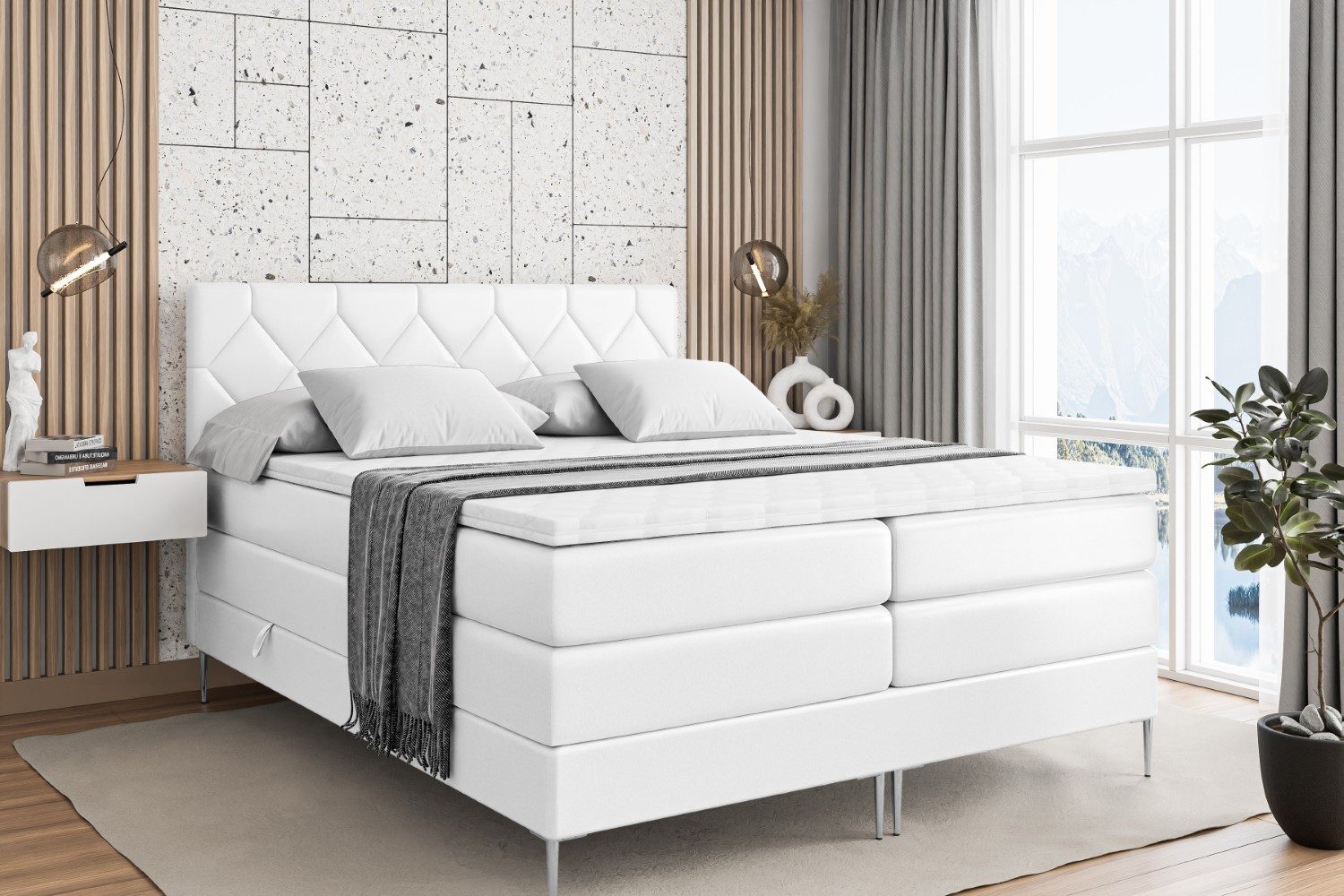 ALTDECOR Boxspringbett CATOR-F KING (Multipocket-Matratze H4, H3 Matratze B günstig online kaufen