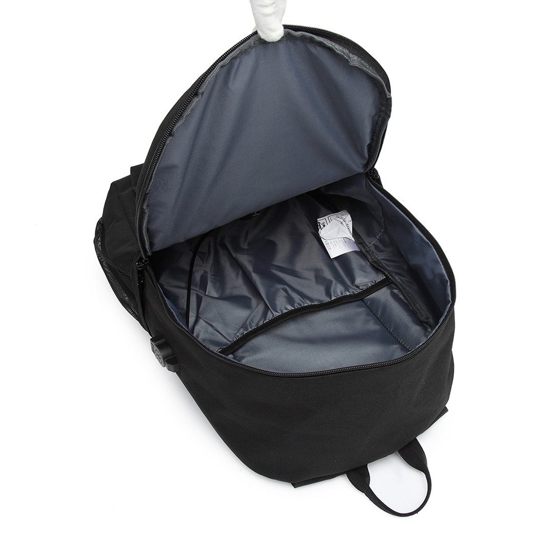 KONO Schulranzen Schulrucksack Büchertasche, Teenager Tagesrucksack in Schwarz, Größe L – Bild 3 von 5