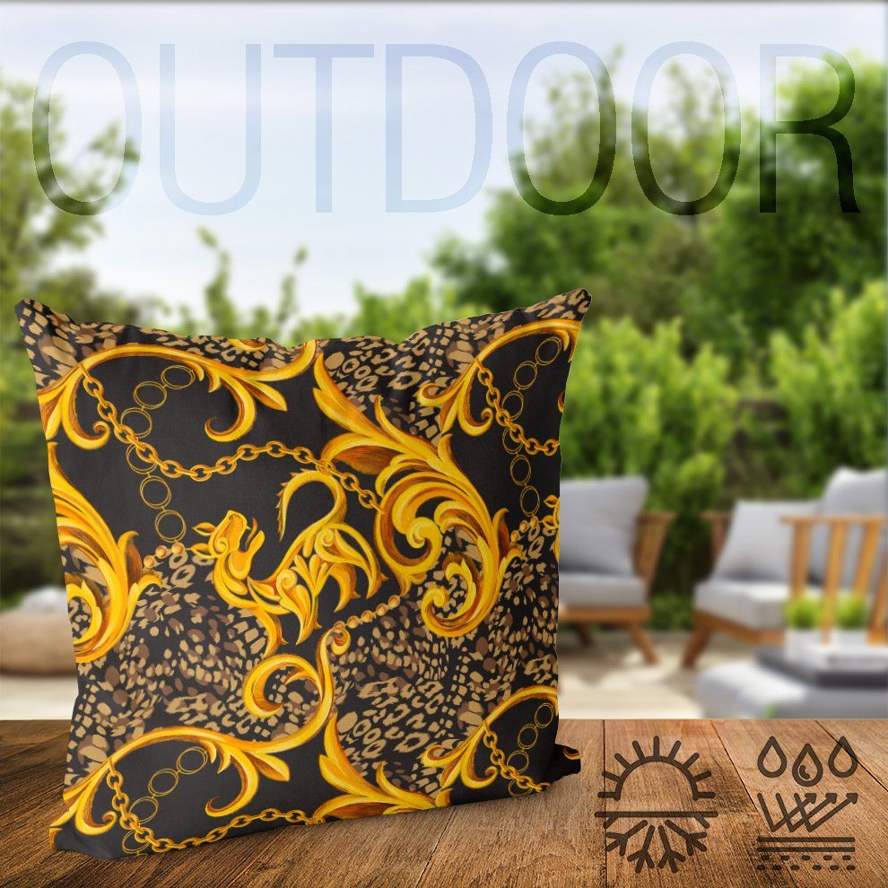 Urwald Luxus barock ornament Leopard Natur tropisch Kissenbezug, jaguar Katze Sofa-Kissen tier tiger muster schmuck antike Stück), exotisch (1 victoriansch VOID kette