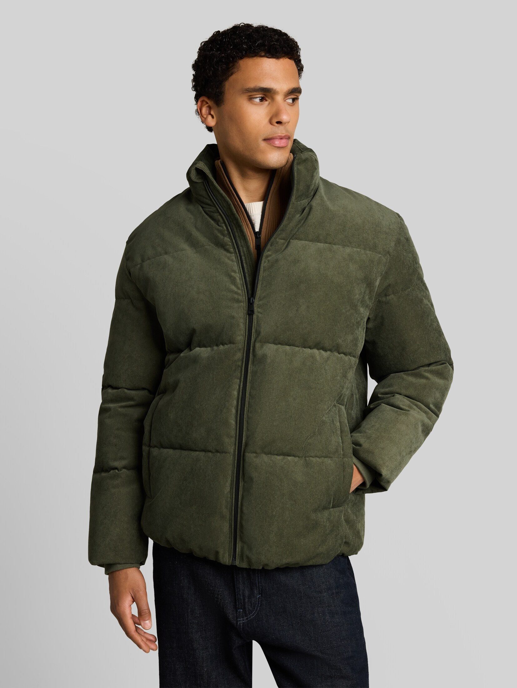 TOM TAILOR Denim Winterjacke Jacken Relaxed Fit Cord Pufferjacke