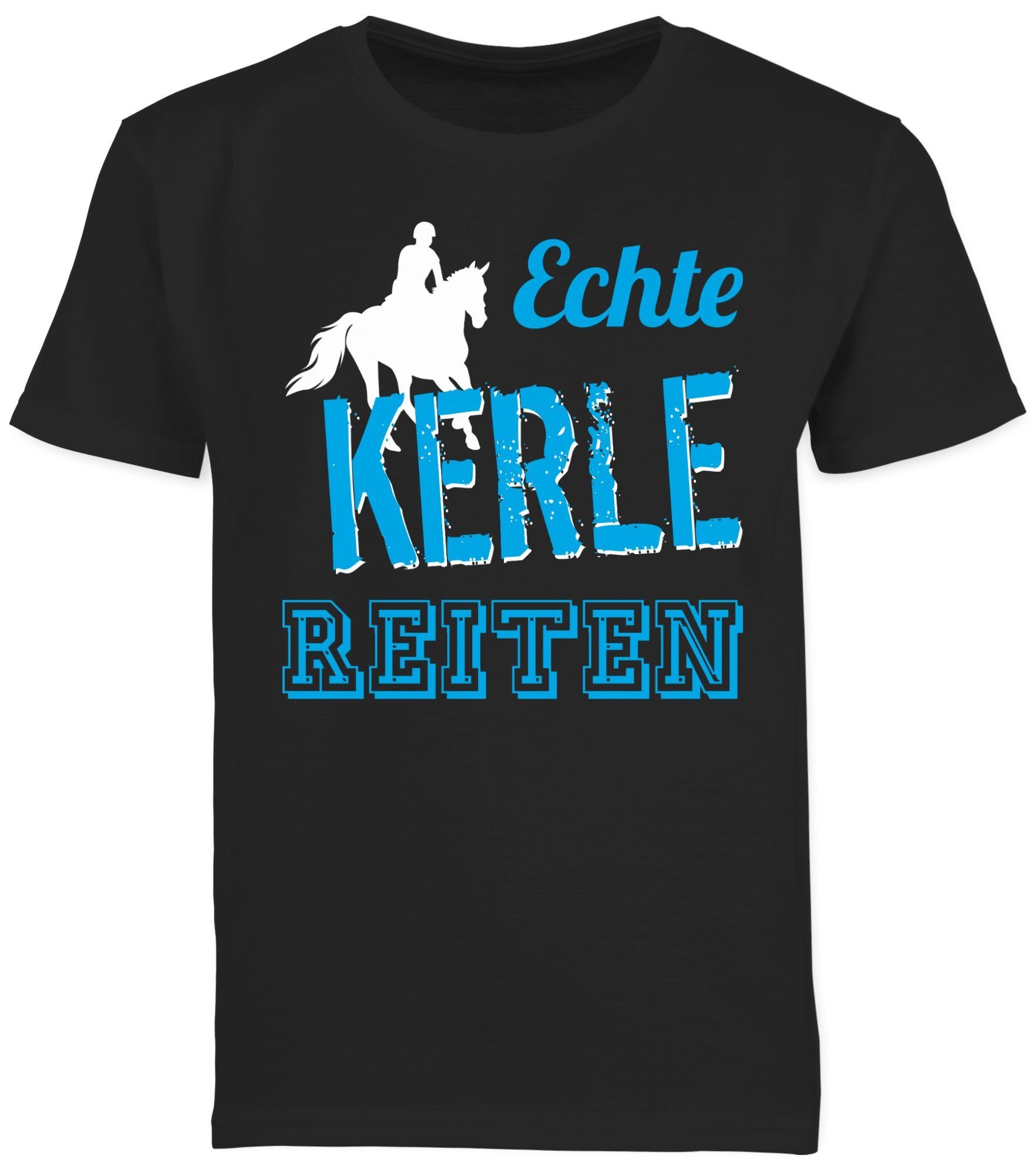 Shirtracer T-Shirt Echte Kerle reiten (1-tlg) Pferd