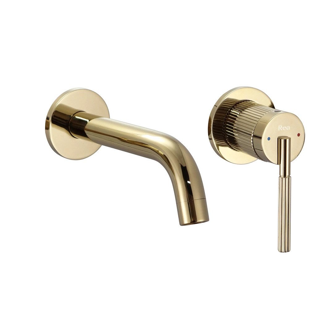 wohnwerk.idee Unterputzarmatur Wasserhahn Wandarmatur Unterputz Design Gold Kupfer Matt