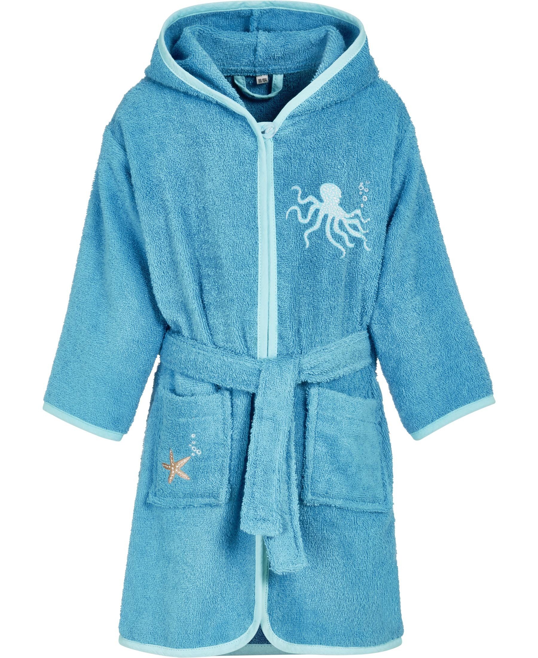 Playshoes Kinderbademantel Frottee-Bademantel Meerestiere