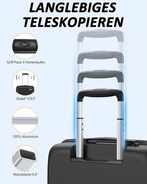 Diyarts Handgepäck-Trolley, 4 Rollen, Leichtgewichtig mit TSA-zugelassenen Schlössern
