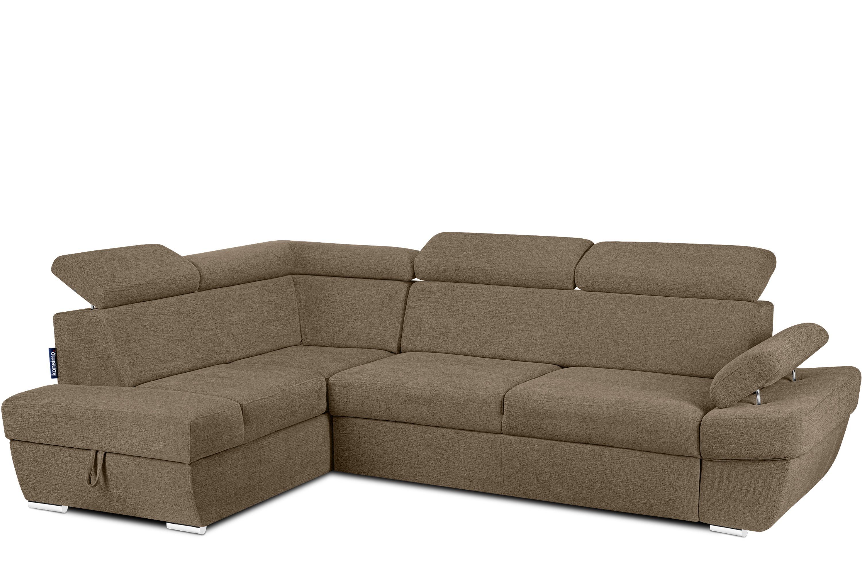 KONSIMO® Ecksofa RATLO Ecksofa, mit Bettfunktion günstig online kaufen