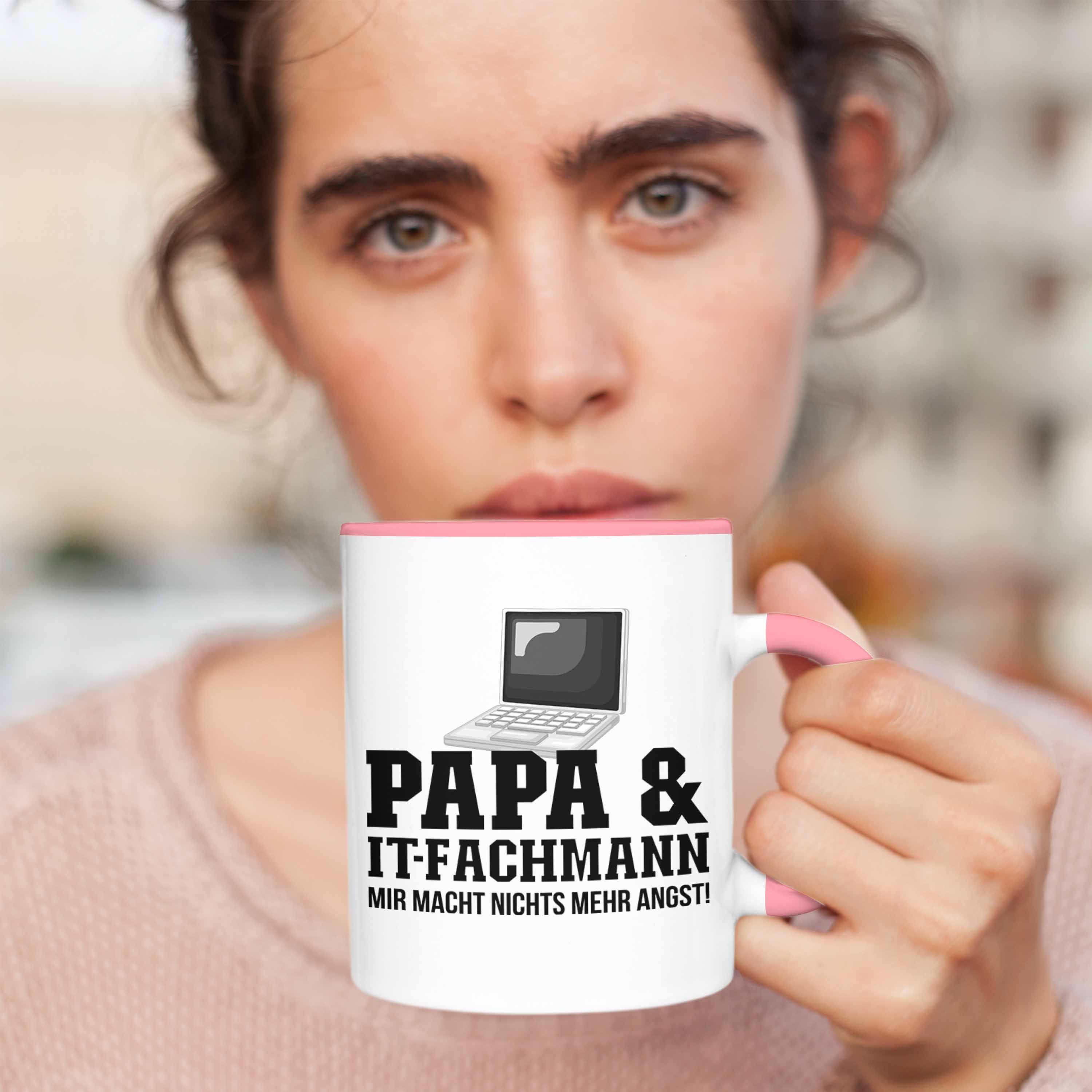 Tasse Trendation Rosa IT Geschenkidee für Papa Trendation Vater und Tasse Tech IT-Fachmann -