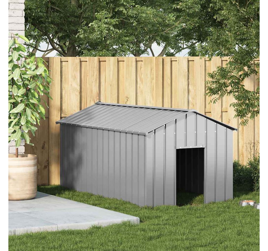 Thumbnail - vidaXL Hundehütte, Hundehütte mit Dach 114x202x101 cm Verzinkter Stahl