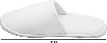ZOLLNER Pantoffel (10-tlg) rutschhemmend, Universalgröße, unisex, weiß, 100% Polyester