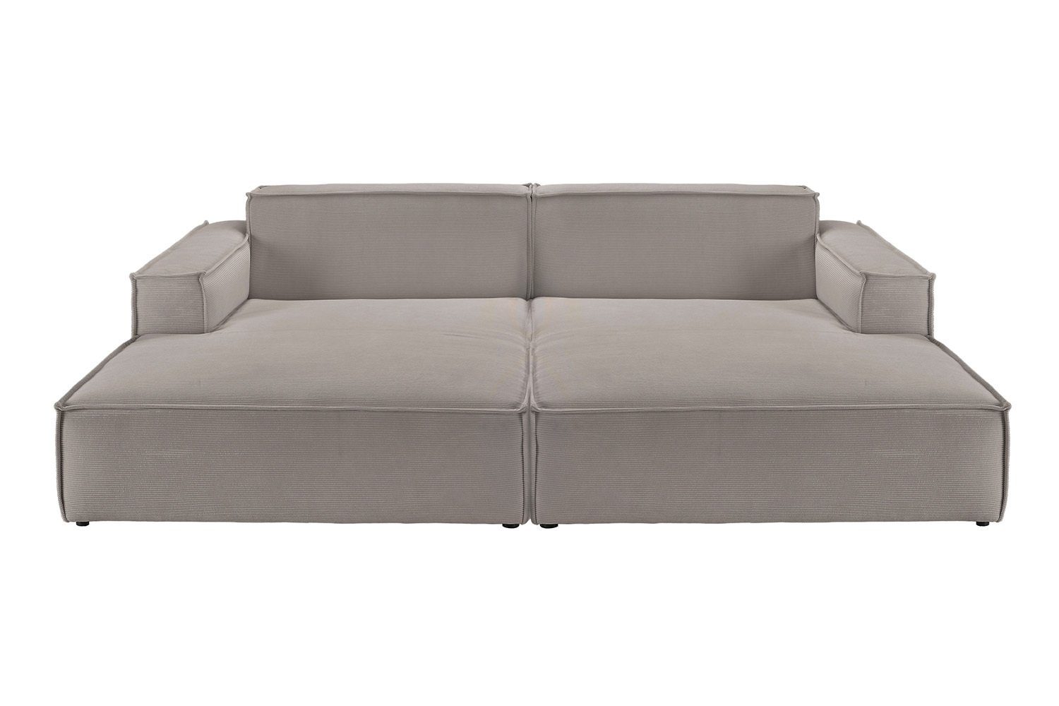 KAWOLA Big-Sofa SAMU, Sofa Feincord verschiedene Farben grau