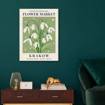 Posterlounge Leinwandbild TAlex, Flower Market Krakow Snowdrop, Wohnzimmer Modern Illustration