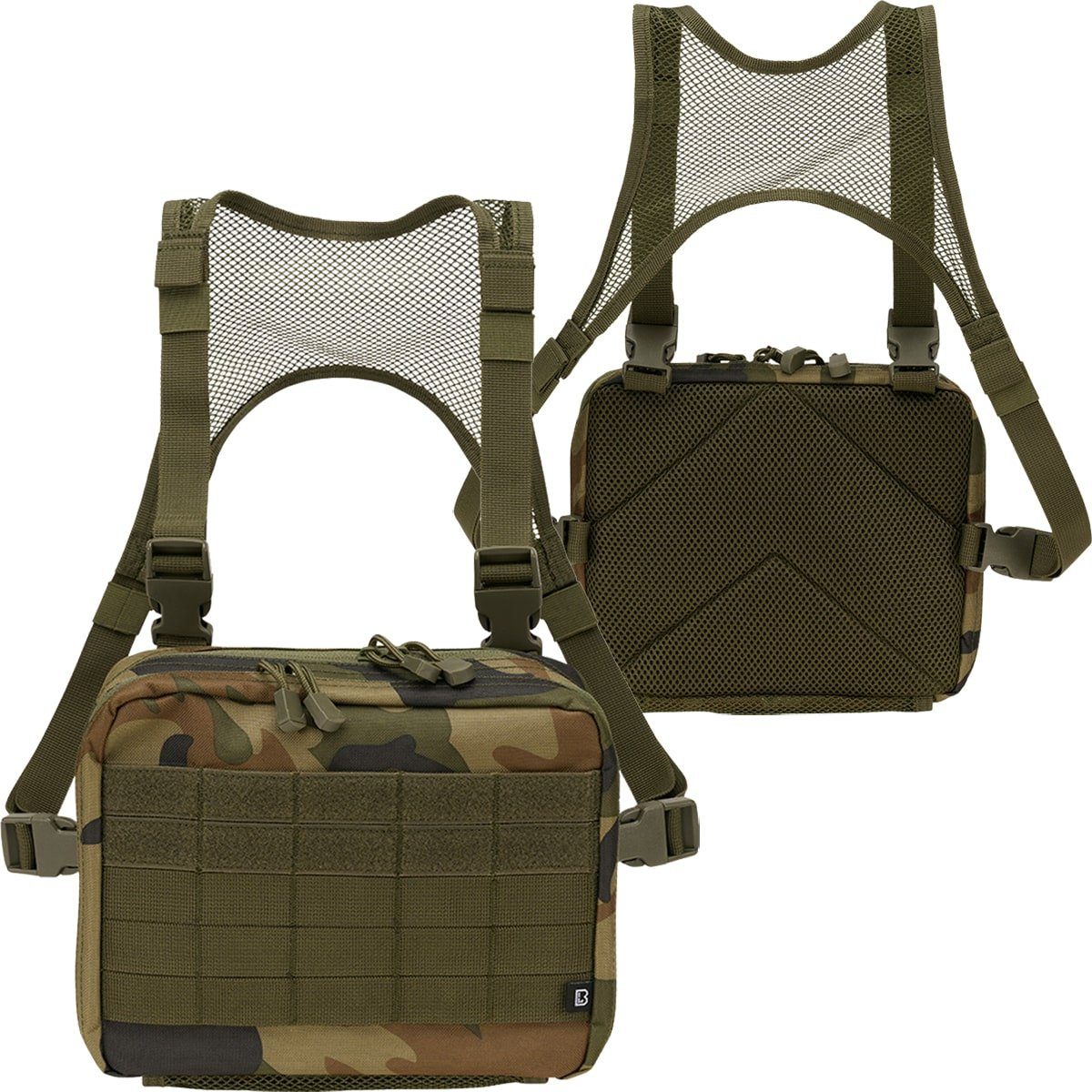 Sac Poitrine Brandit Operator - Polyester 600D - Multi-poches Avec Système MOLLE - Pour Travail Et Sport