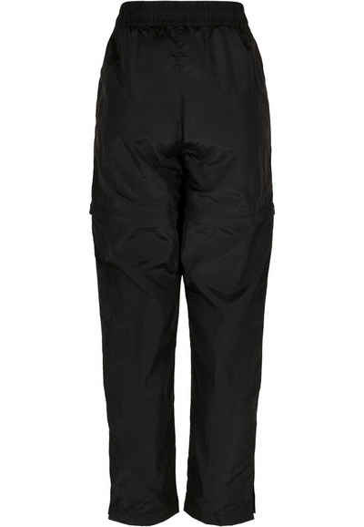 URBAN CLASSICS Jerseyhose Damen Ladies Shiny Crinkle Nylon Zip Pants (1-tlg)