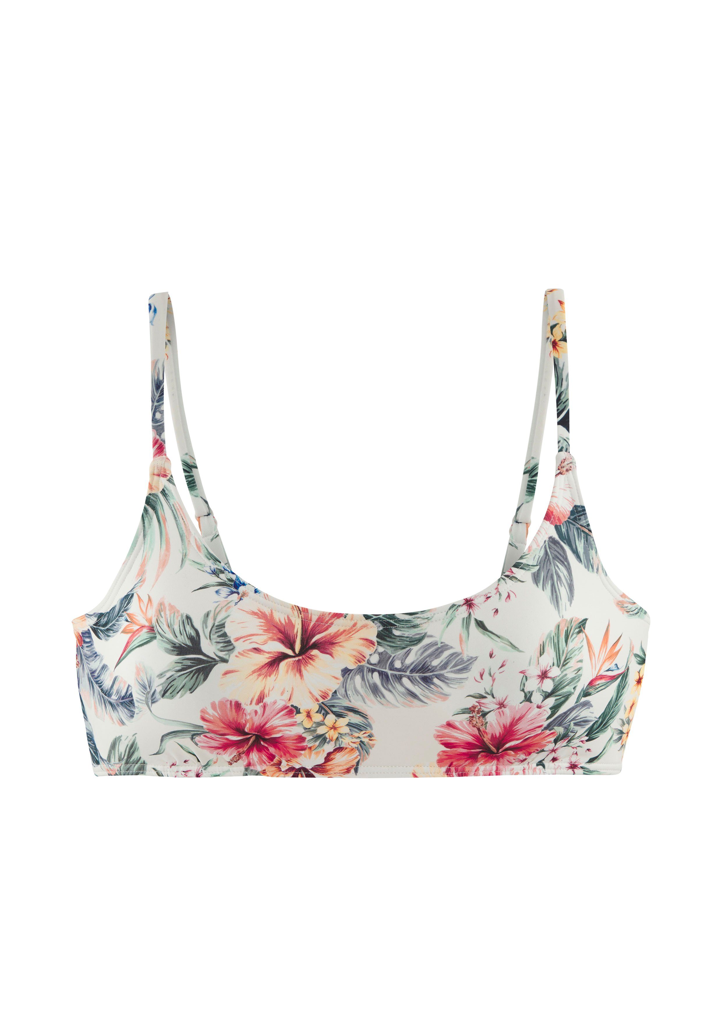 LASCANA Bustier-Bikini-Top Salsa, mit tollem Blumenprint günstig online kaufen