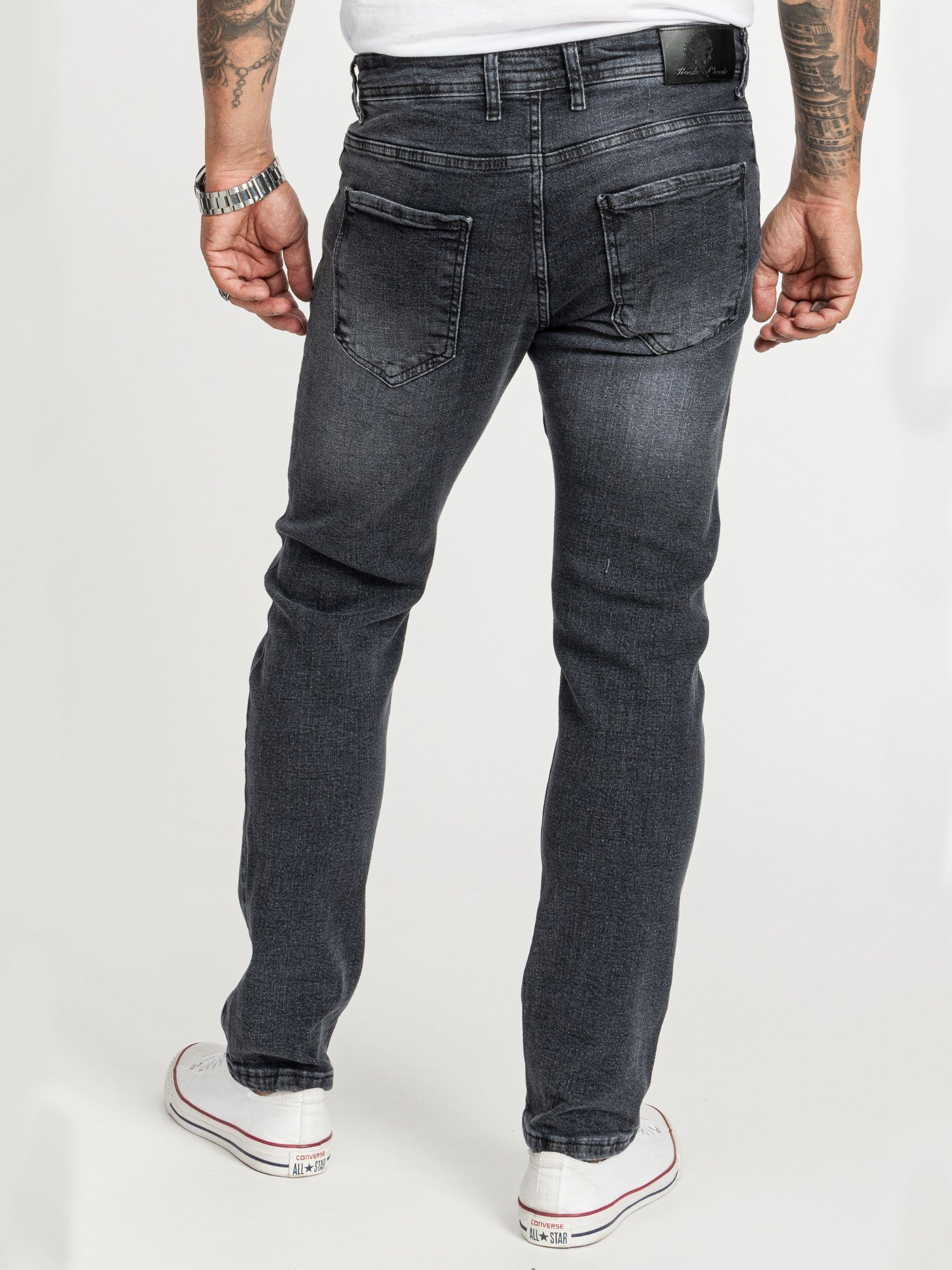 Rock Creek Regular-fit-Jeans Herren Jeans Stonewashed Grau RC-2413