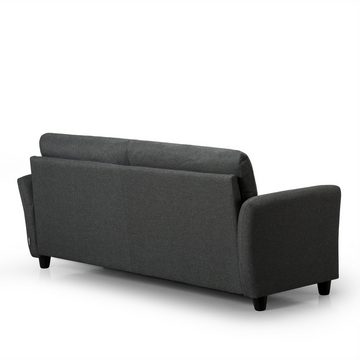ZINUS 3-Sitzer RICARDO 3-Sitziges Gepolstertes Zeitloses Sofa > Grau, Sofa in einer Box