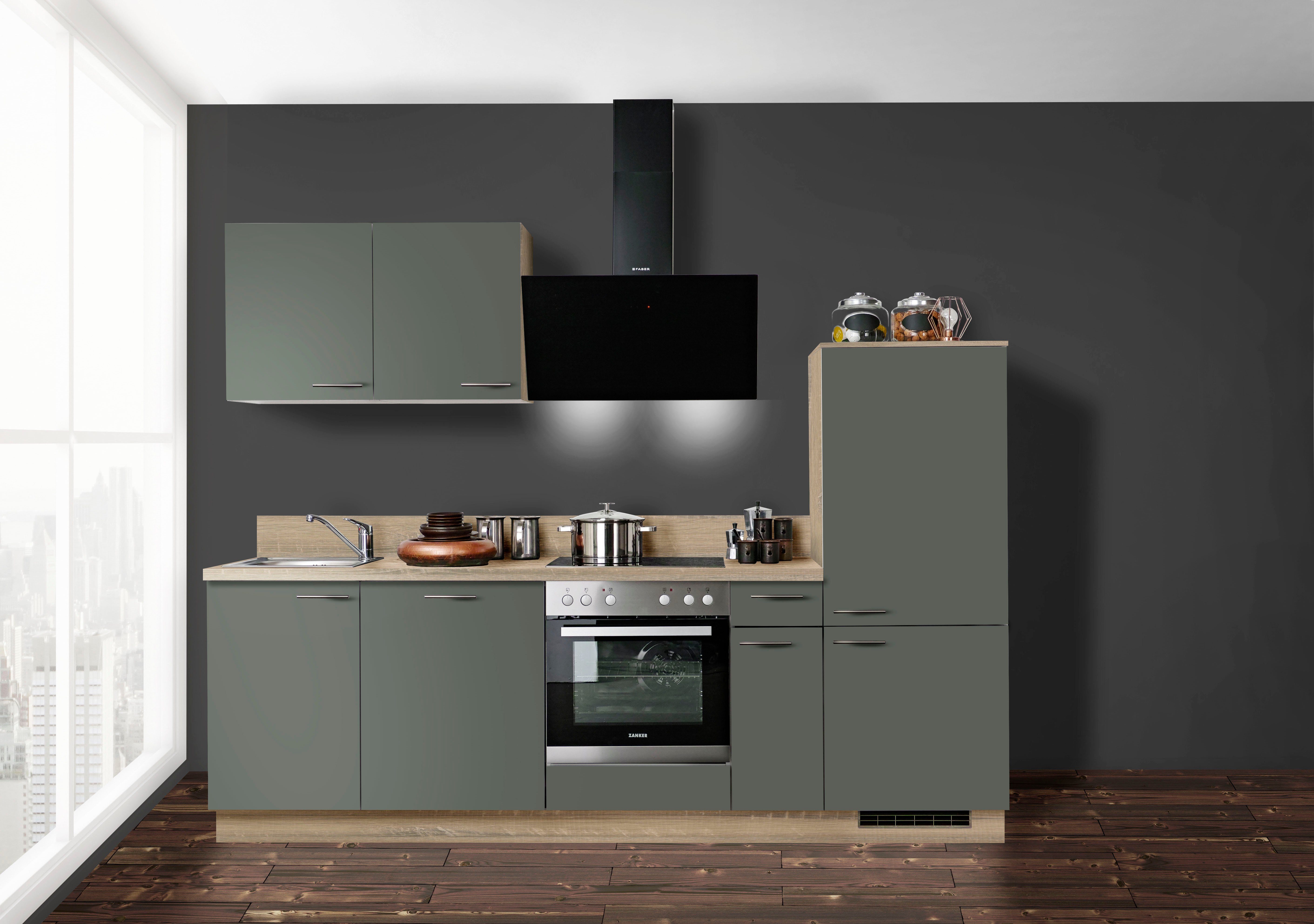 KOCHSTATION Küchenzeile KS-Scafa, vormontiert, mit höhenverstellbaren günstig online kaufen