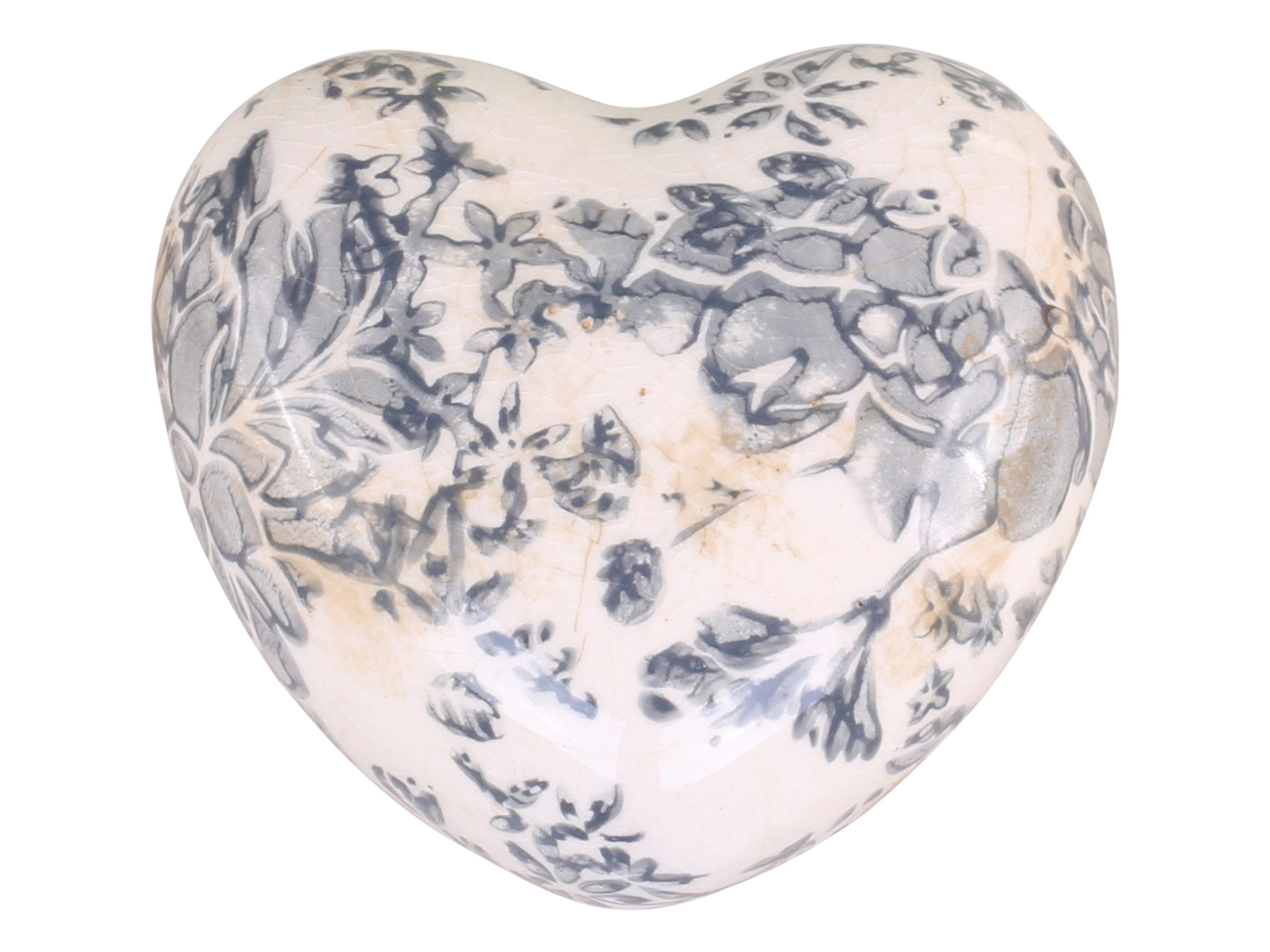 Chic Antique Blumentopf Blumentopf Übertopf Opal Melun Blau Creme Herz Krug Kanne Vase, Serie Melun