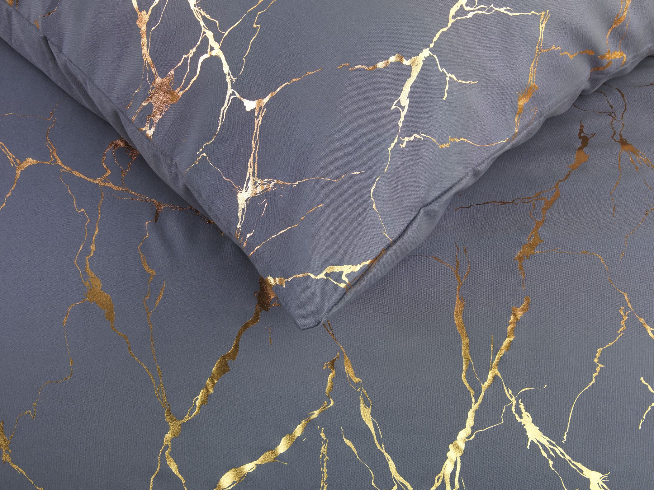 stofftraum Bettwäsche Set Mikrofaser 135x200 Design metallic print Marble G günstig online kaufen