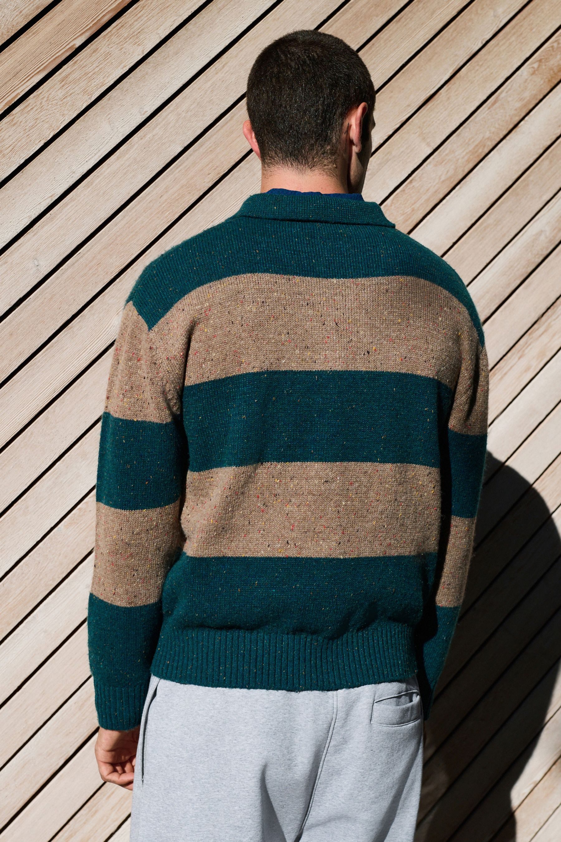 Next Strickpullover Relaxed Fit Rugby-Polohemd aus Strick mit Streifen (1-t günstig online kaufen