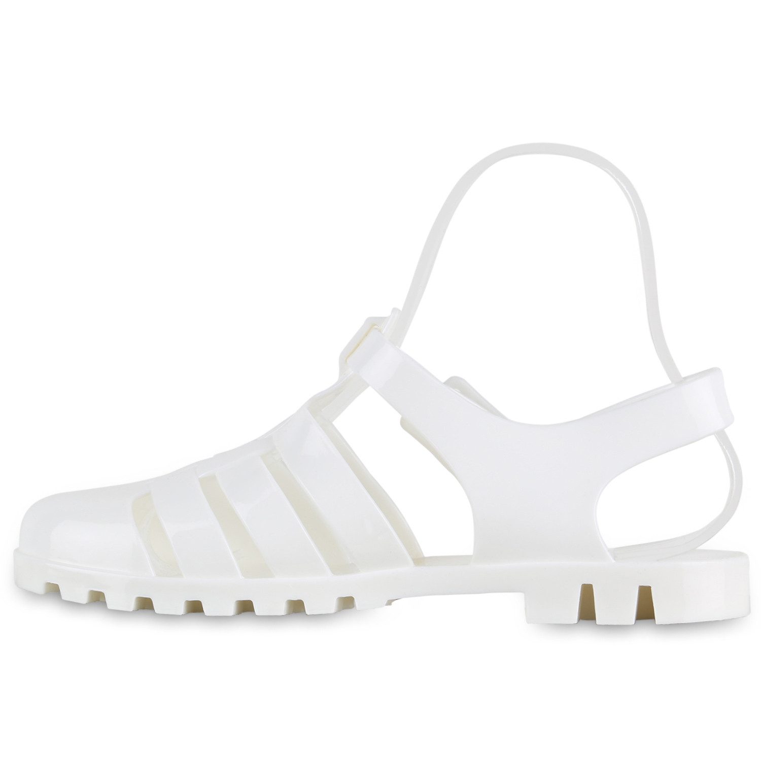 VAN HILL 837646 Pantolette Damen Sandalen Pantoletten Bequeme Lack Cut-Outs Bade-