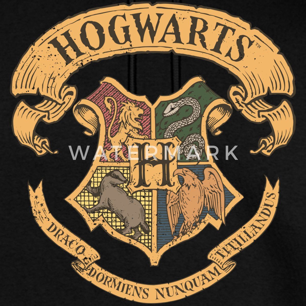 Spreadshirt Hoodie Harry Potter Hogwarts Wappen Herren Premium Hoodie (1-tl günstig online kaufen