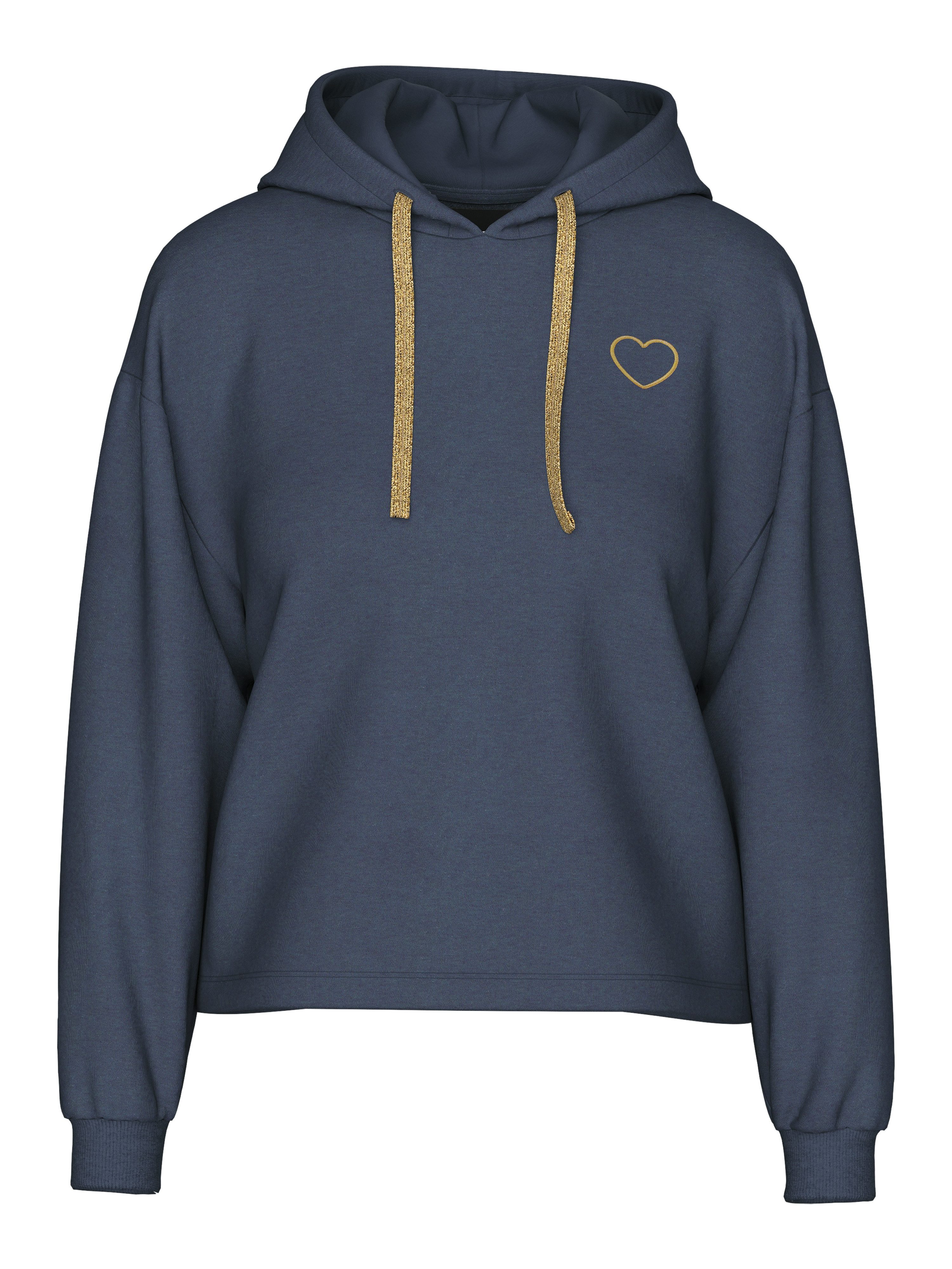 Ombre Blue Detail:GOLD HEART