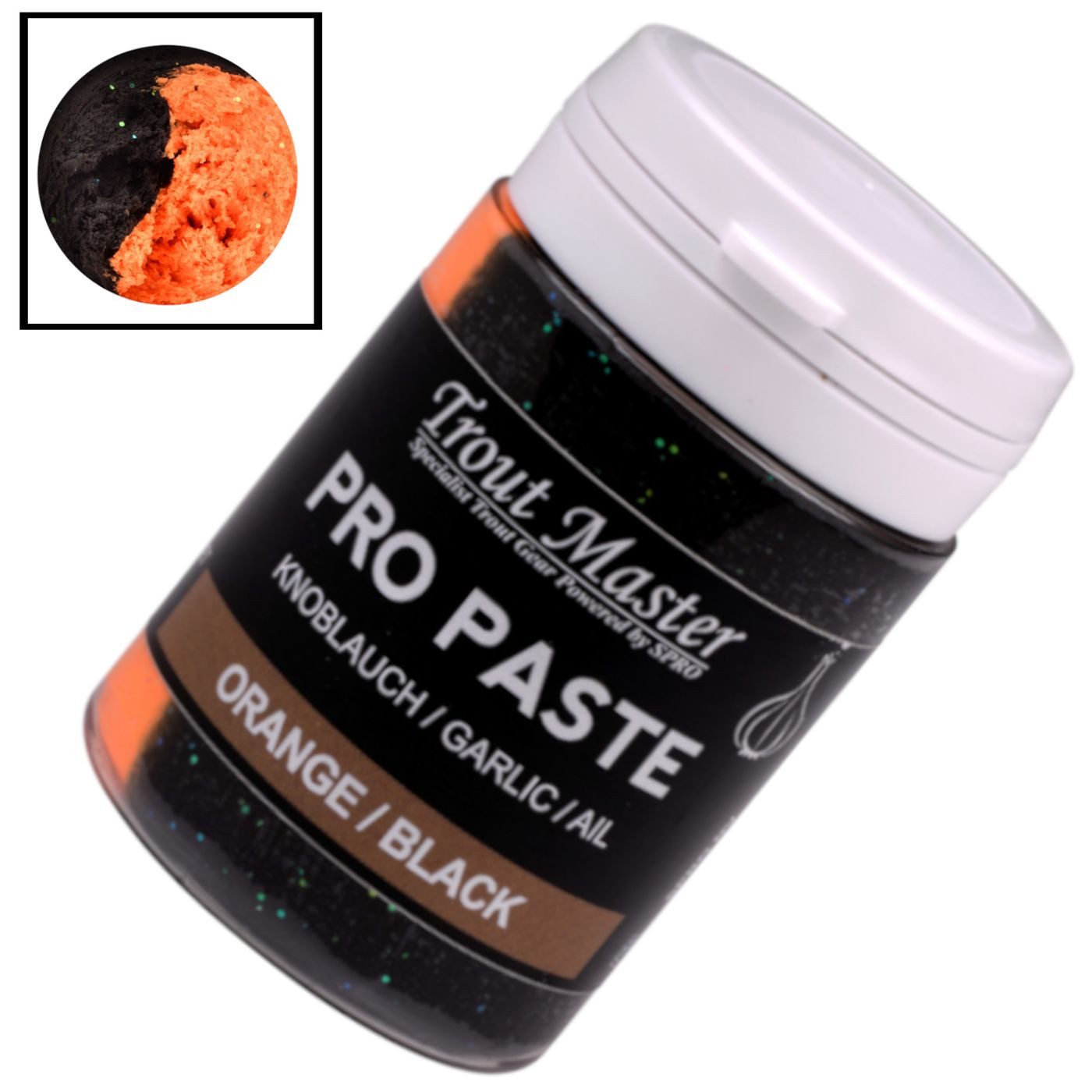Orange/ Black Glitter