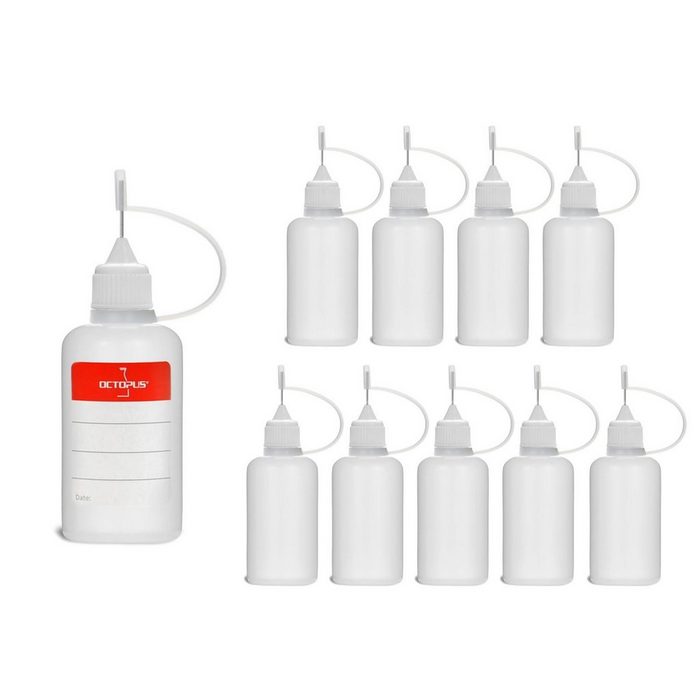 OCTOPUS Kanister 10 Plastikflaschen 30 ml aus LDPE G14 Tropfverschluss mit Nadelkappe (10 St)
