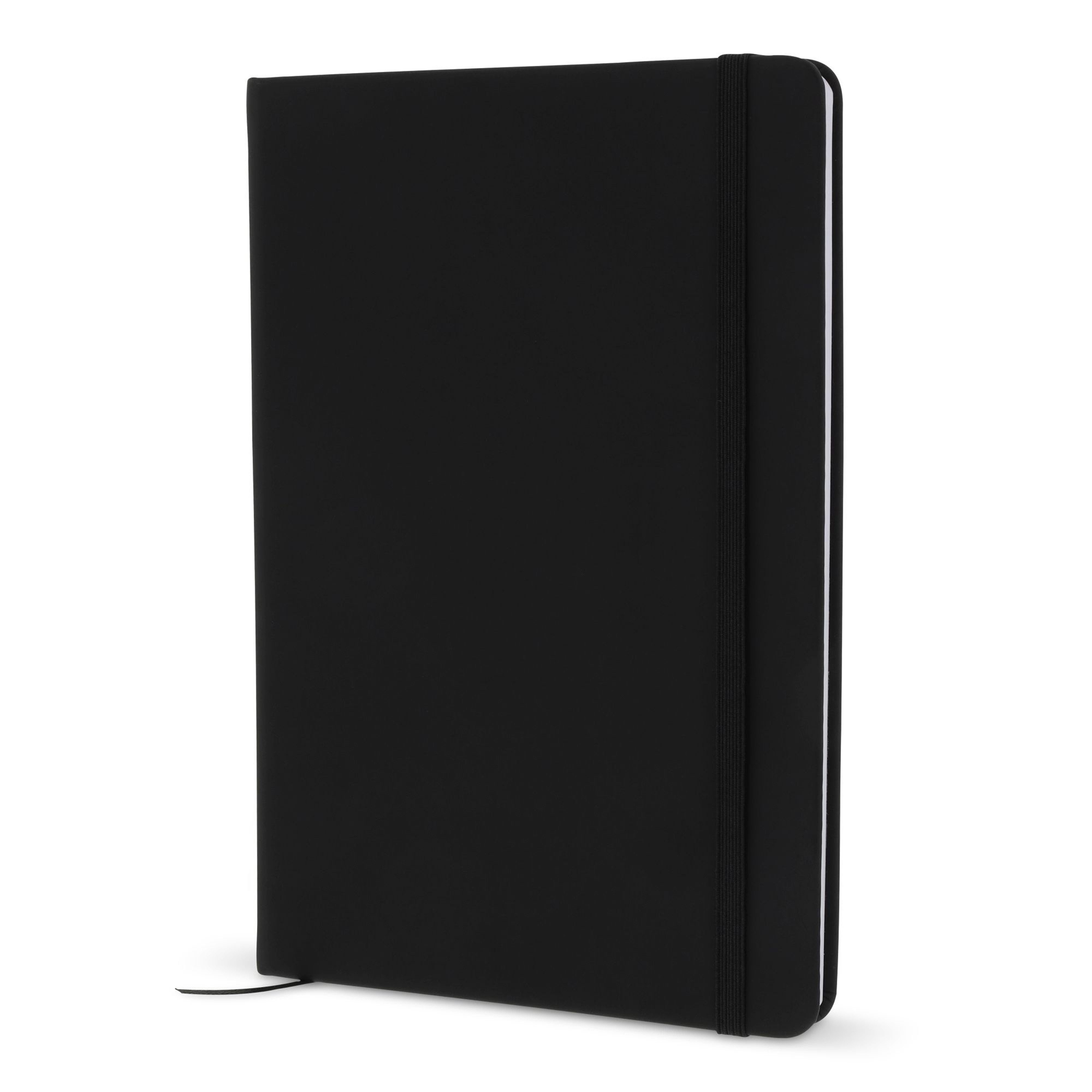 TOPPOINT Kugelschreiber Notizbuch / DIN A5 / 192 S. / liniert / PU Hardcover / Farbe: schwarz