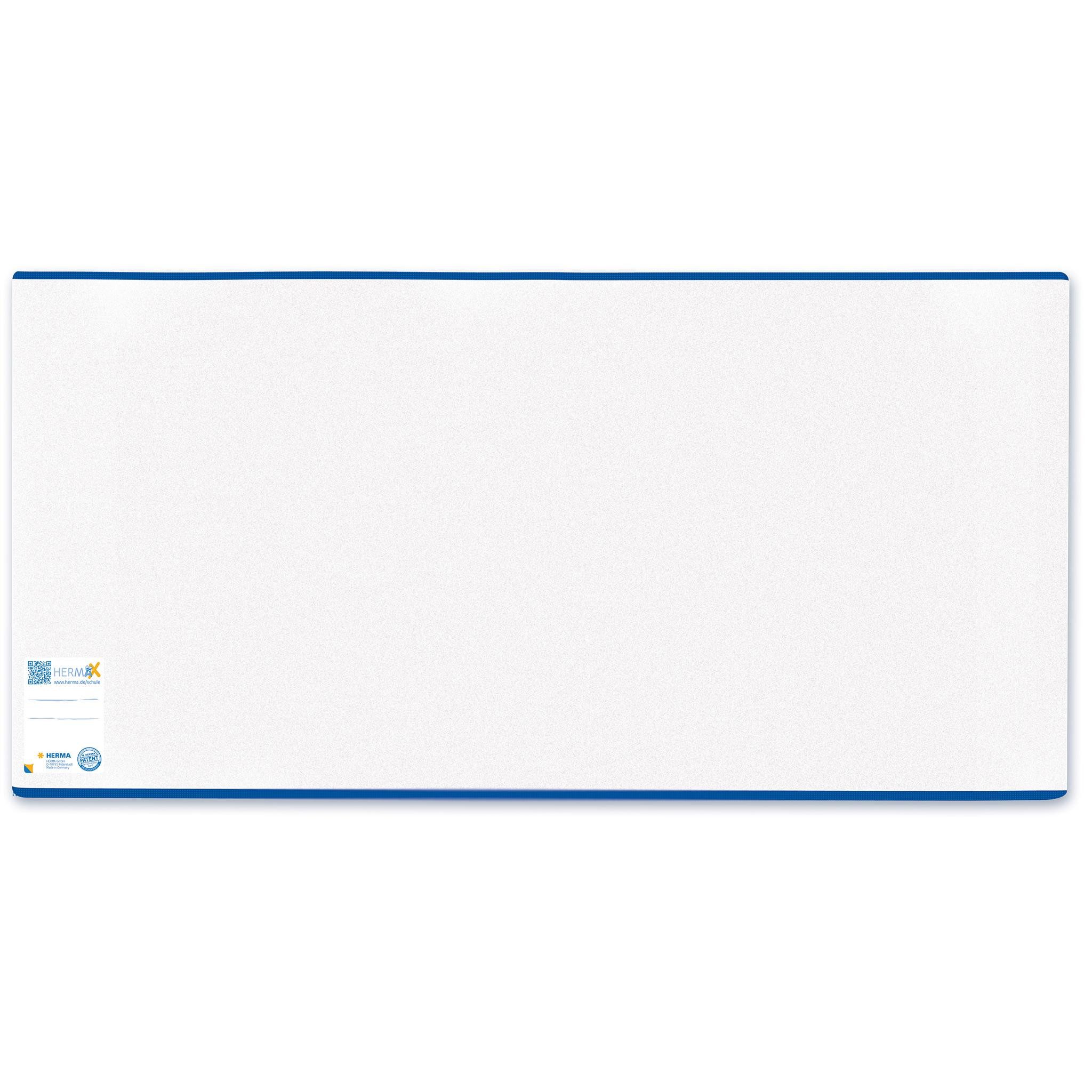 HERMA Schulheft Herma Buchschoner HERMÄX PP 310 x 540 mm transparent blauer Rand