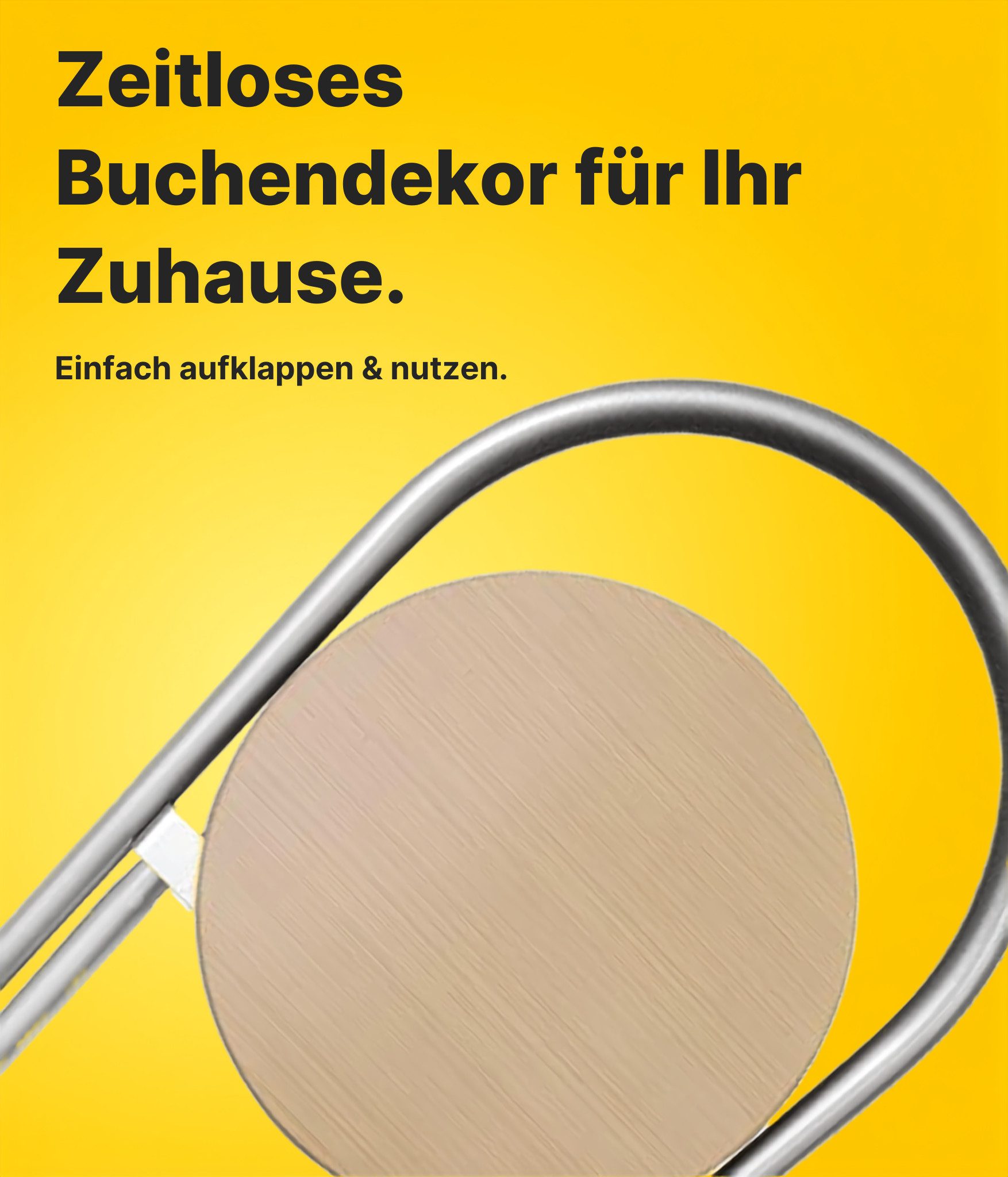 KMH Barhocker Bill klappbar mit Lehne & Fußstütze Silber Buchendekor 73 cm Küche Bar (Vormontiert geliefert–einfach auspacken, aufstellen & sofort loslegen, Pla – Bild 4 von 5