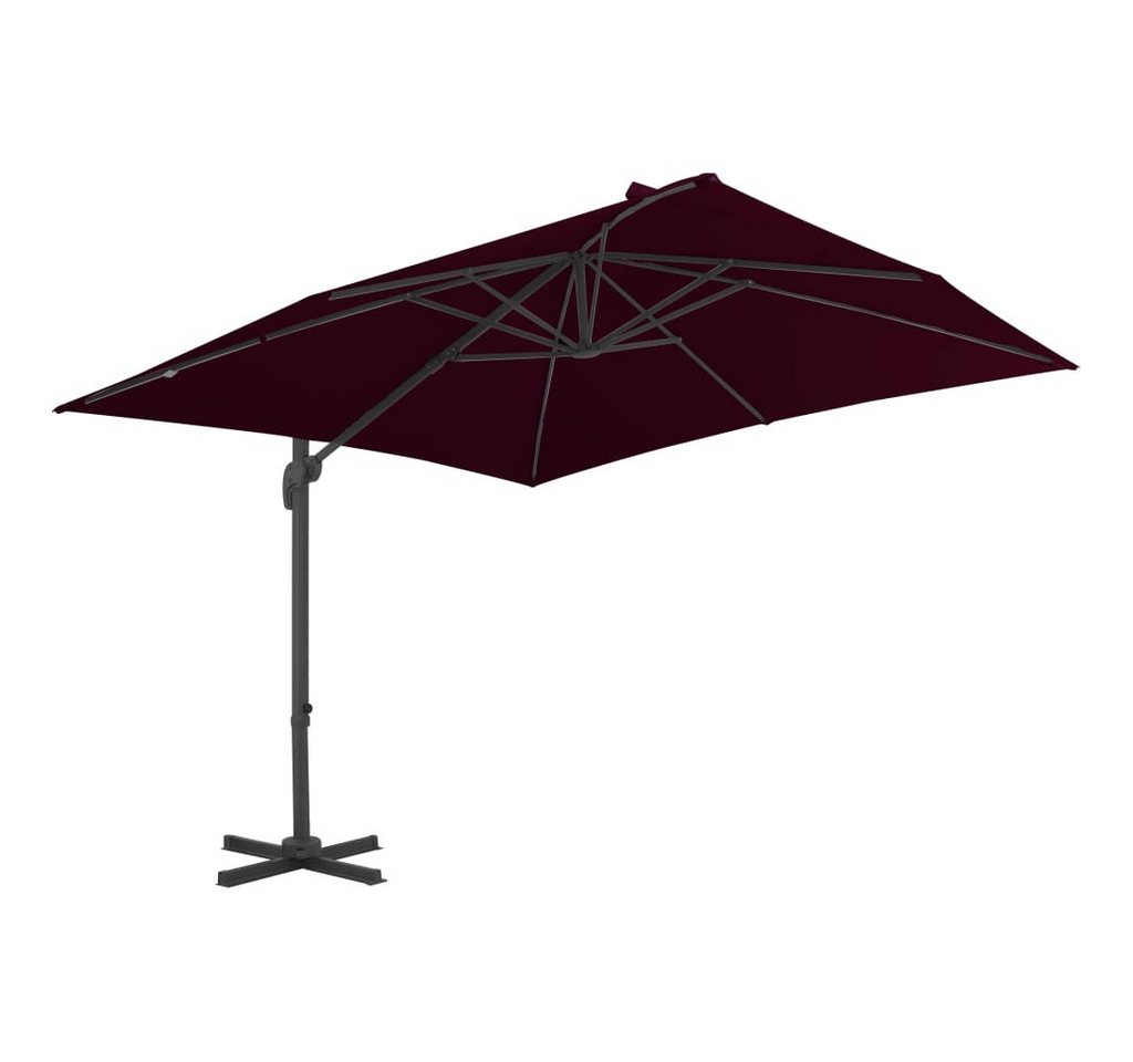 Thumbnail - vidaXL Sonnensegel Ampelschirm mit Aluminium-Mast 300x300 cm Bordeauxrot, (1-tlg)