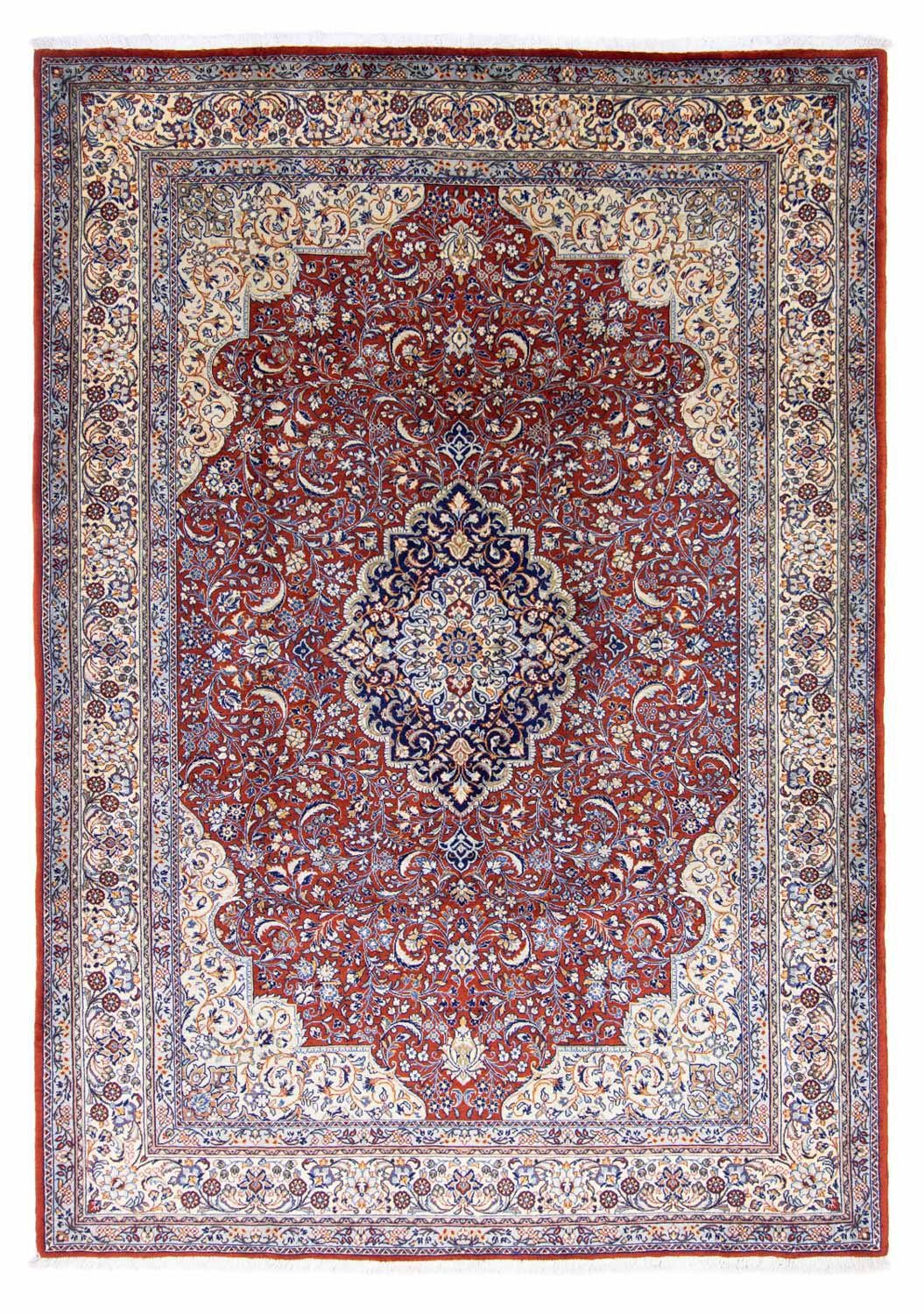 Wollteppich Lilian Medaillon Rosso 315 x 215 cm, morgenland, rechteckig, Höhe: 10 mm, Unikat mit Zertifikat | Kurzflor-Teppiche