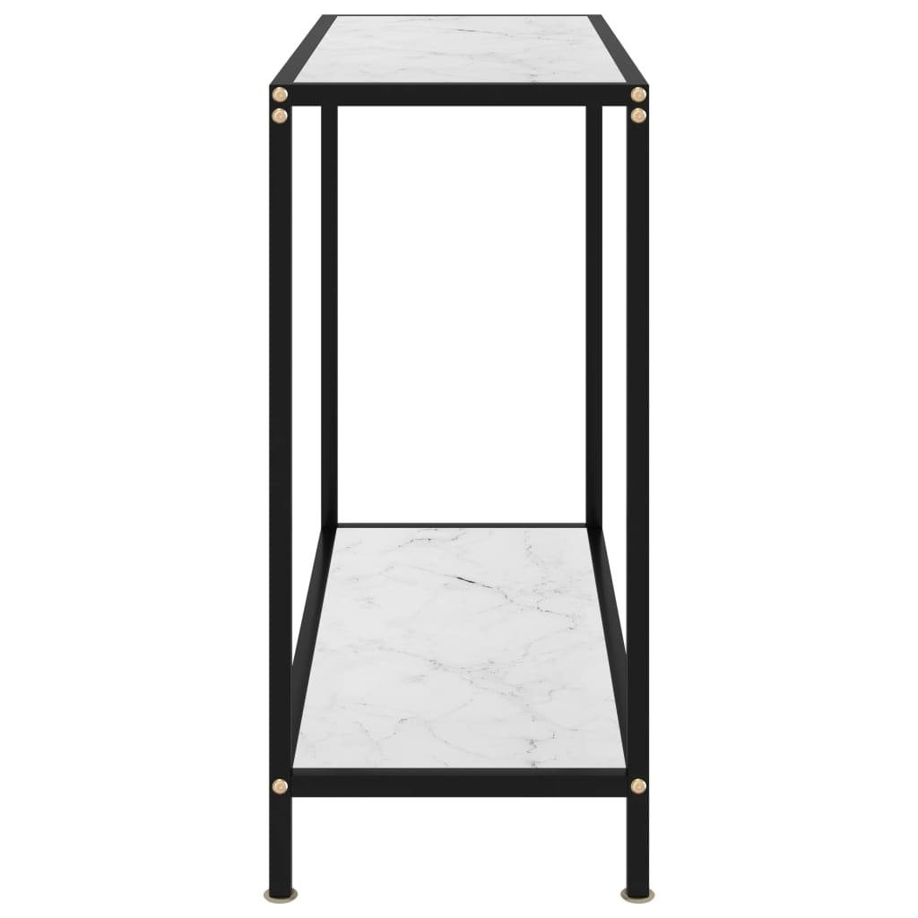 Glasböden mit aus und möbelando Stahl Weiß (LxBxH: cm), Andernach 80x35x75 Schwarz Beistelltisch in