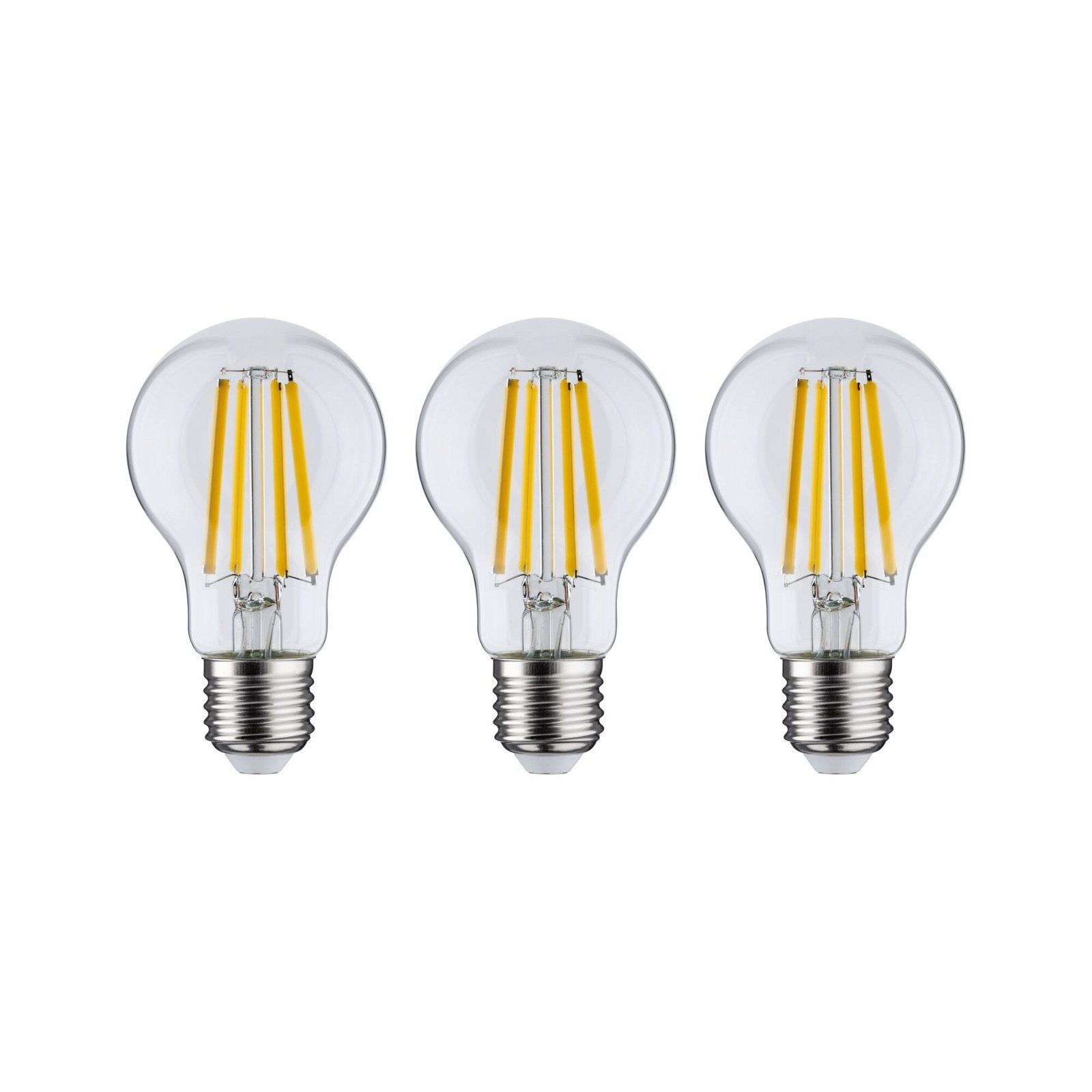 Paulmann LED-Leuchtmittel Eco-Line 3er Pack AGL 840lm 4W 3000K klar 230V, Warmweiß
