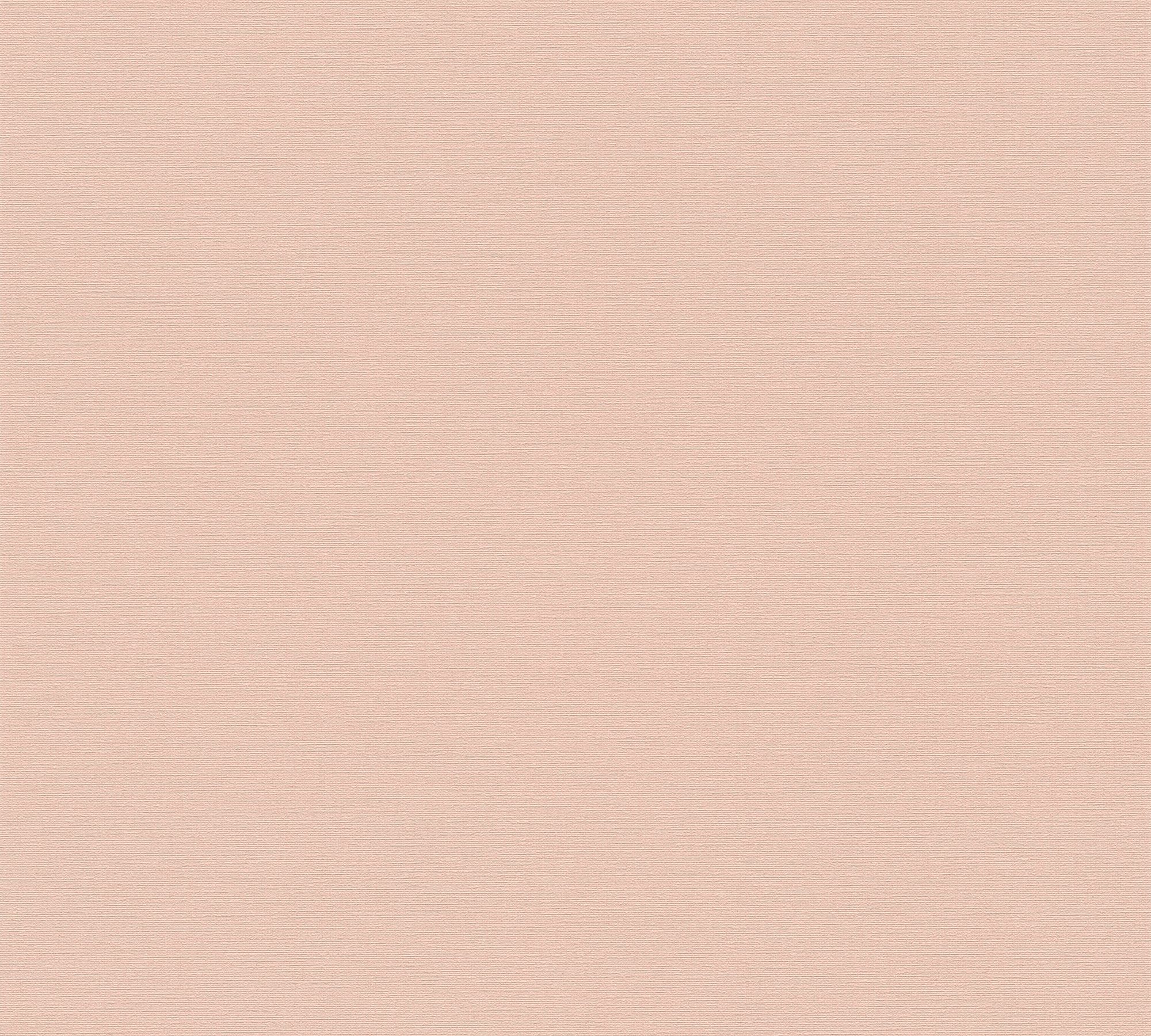 Vliestapete Tapete rosa A.S. geprägt, strukturiert leicht Unitapete matt, St), (1 Création Einfarbig, Antigua
