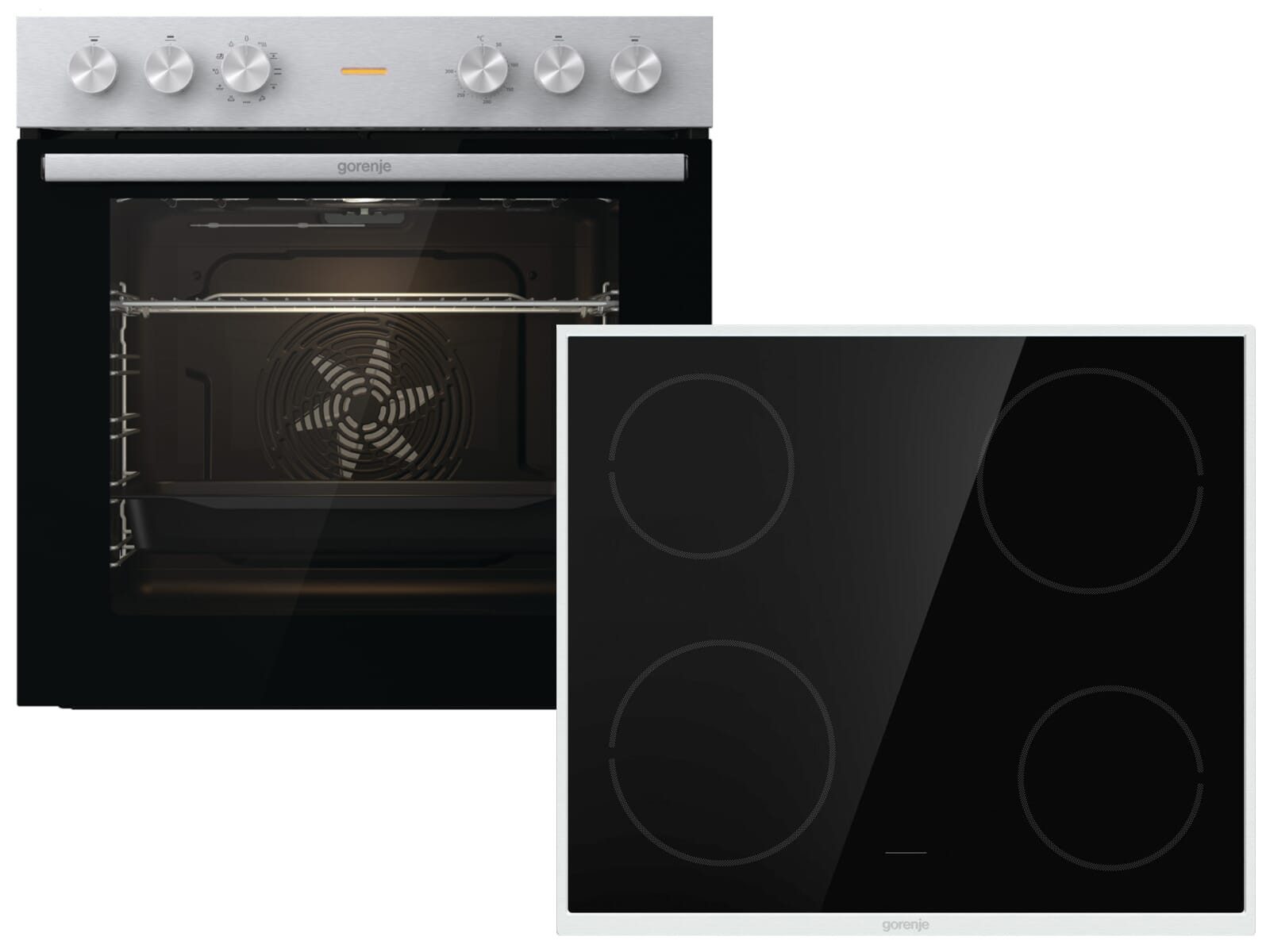 GORENJE Elektro-Herd-Set, mit kein Auszug vorhanden, Reinigung mit Wasser / Dampf
