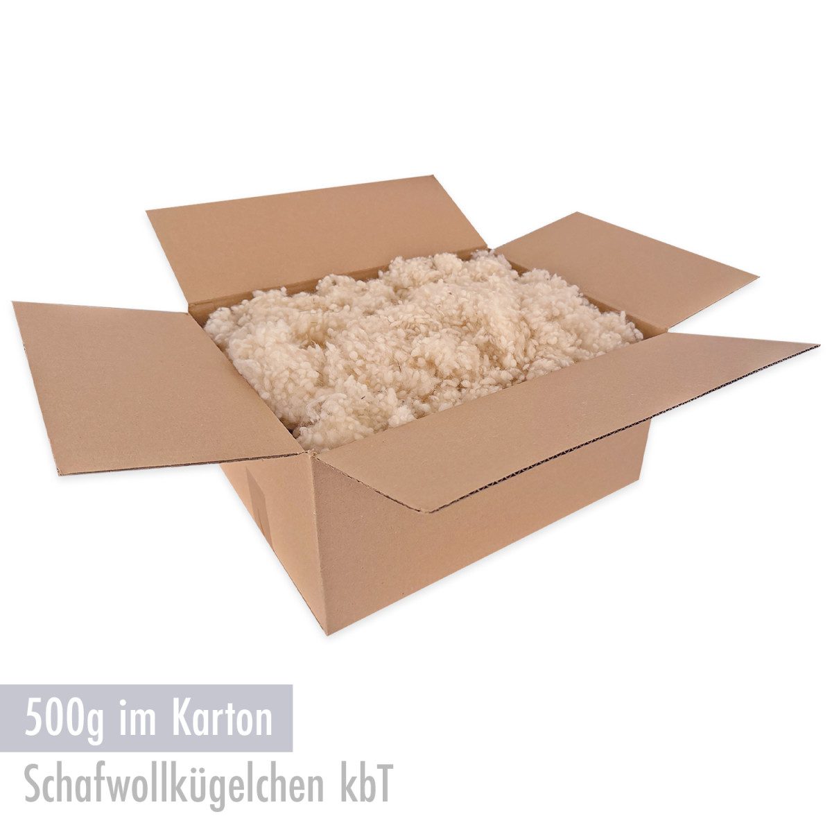 Heubergshop Kissenfüllung, 500 Gramm Schafwollkügelchen kbT Kissenfüllung Schafschurwolle